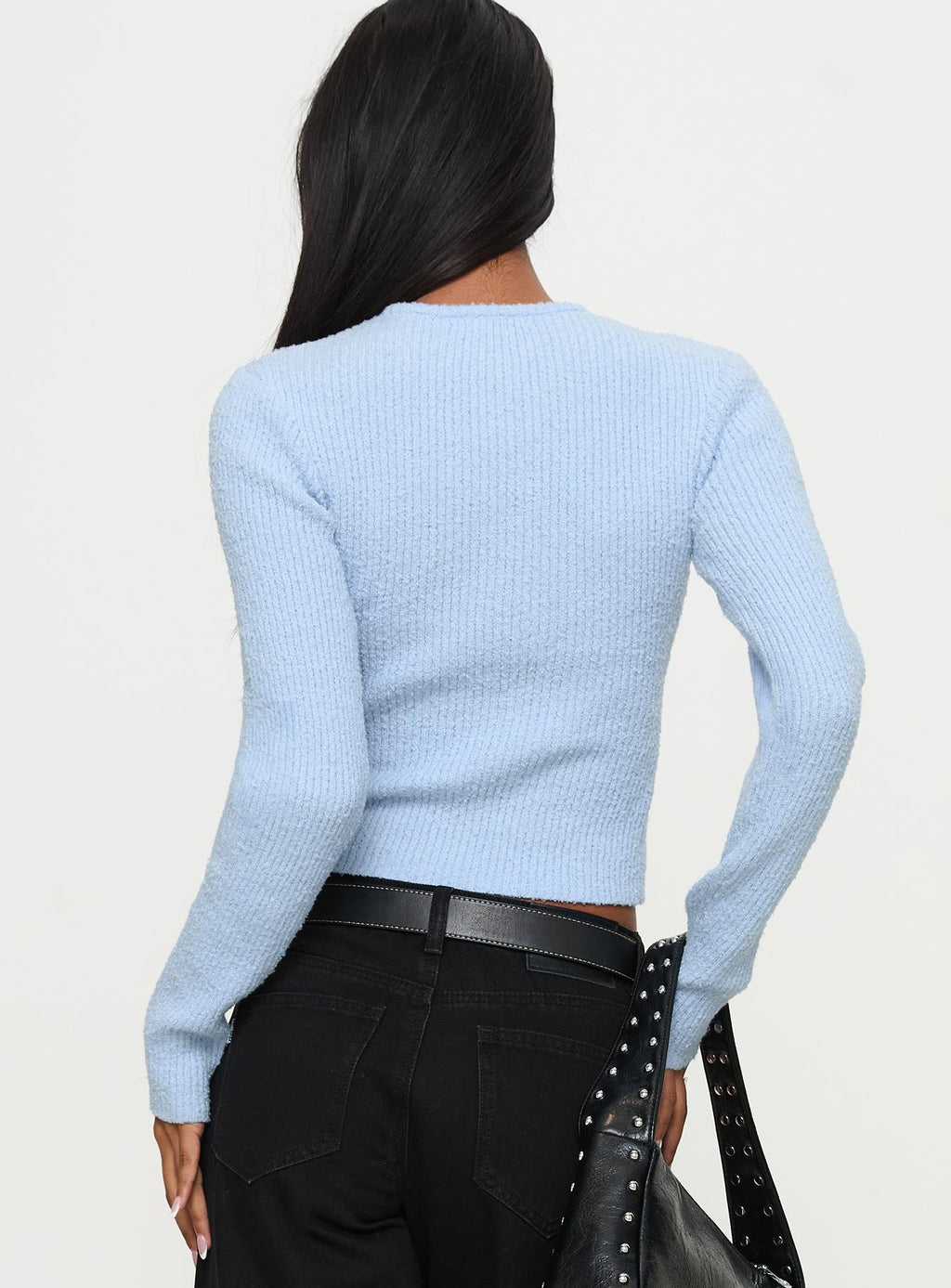 Suzu Long Sleeve Knit Top Blue