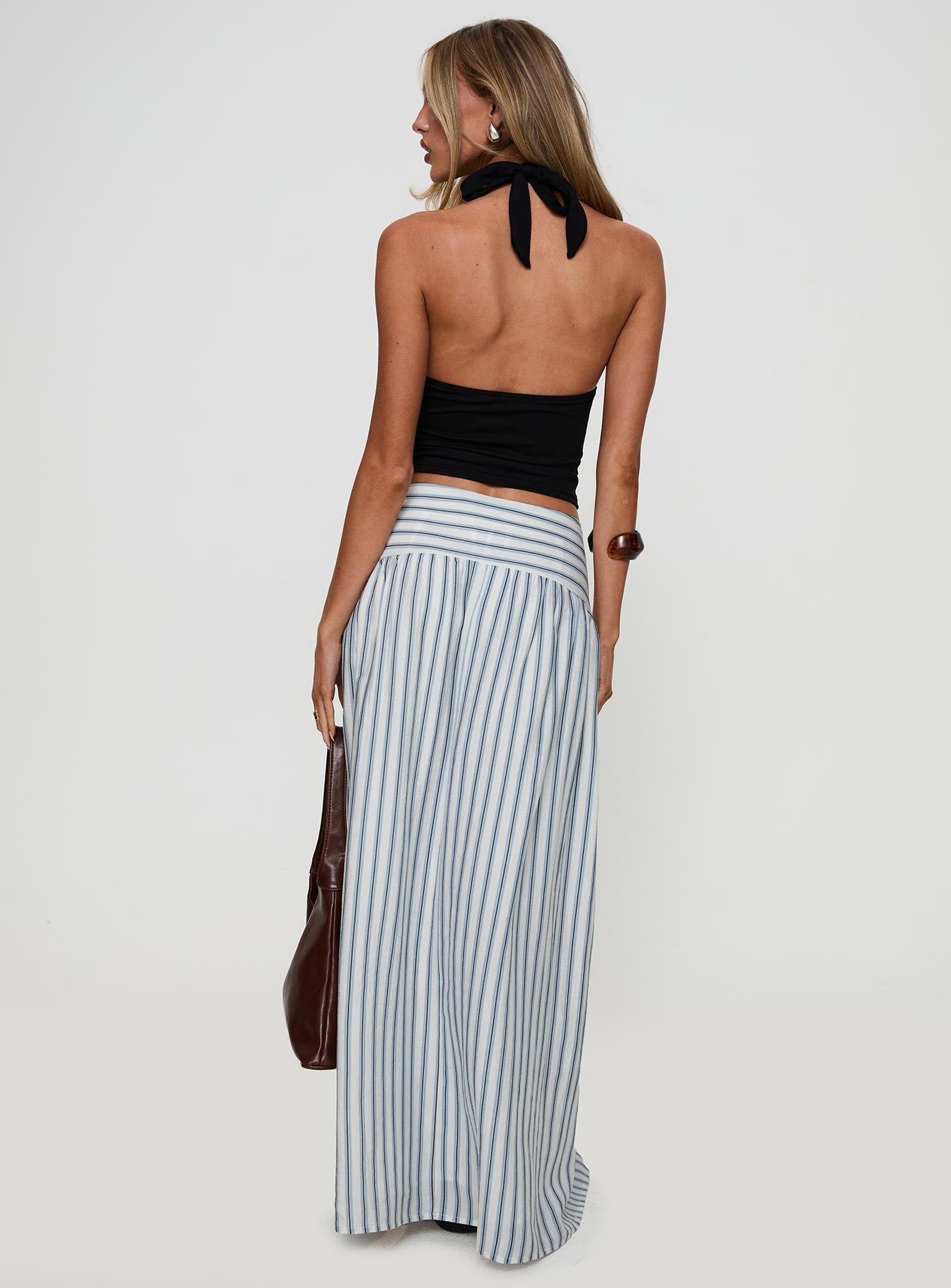 Find Your Love Flowy Maxi Skirt White