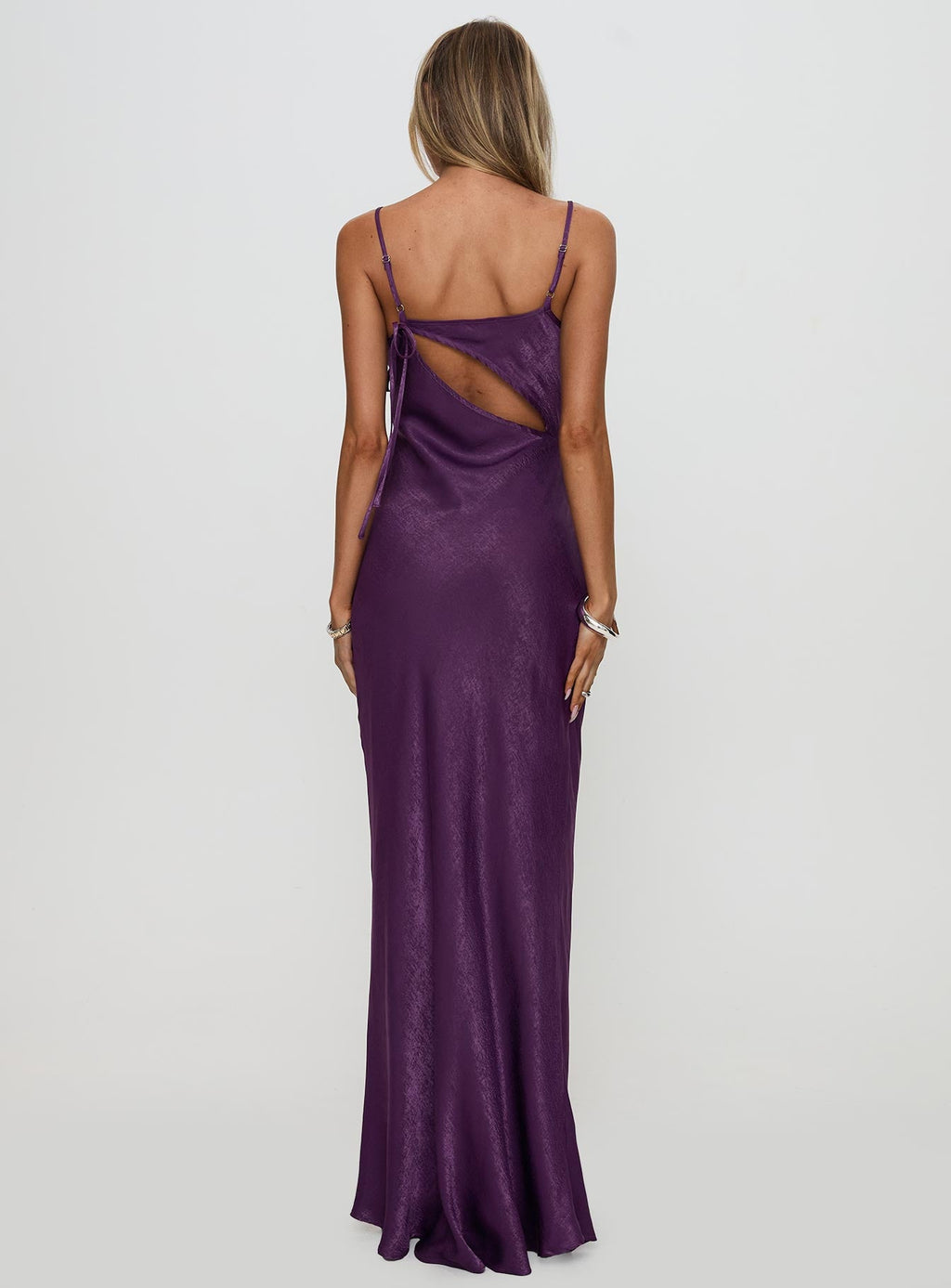 Linger Bias Cut Maxi Dress Purple