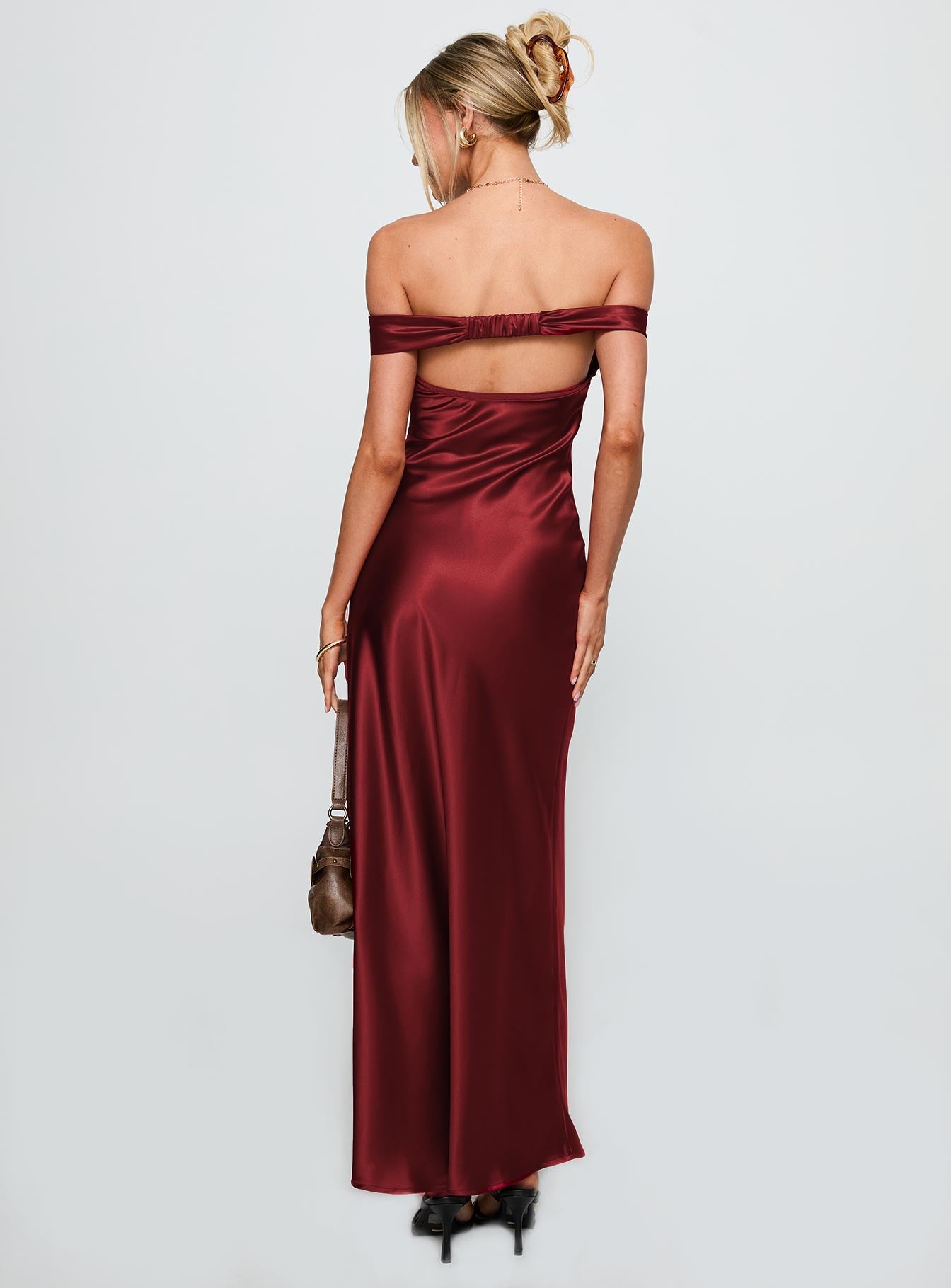 Heartthrobs Off The Shoulder Maxi Dress Red