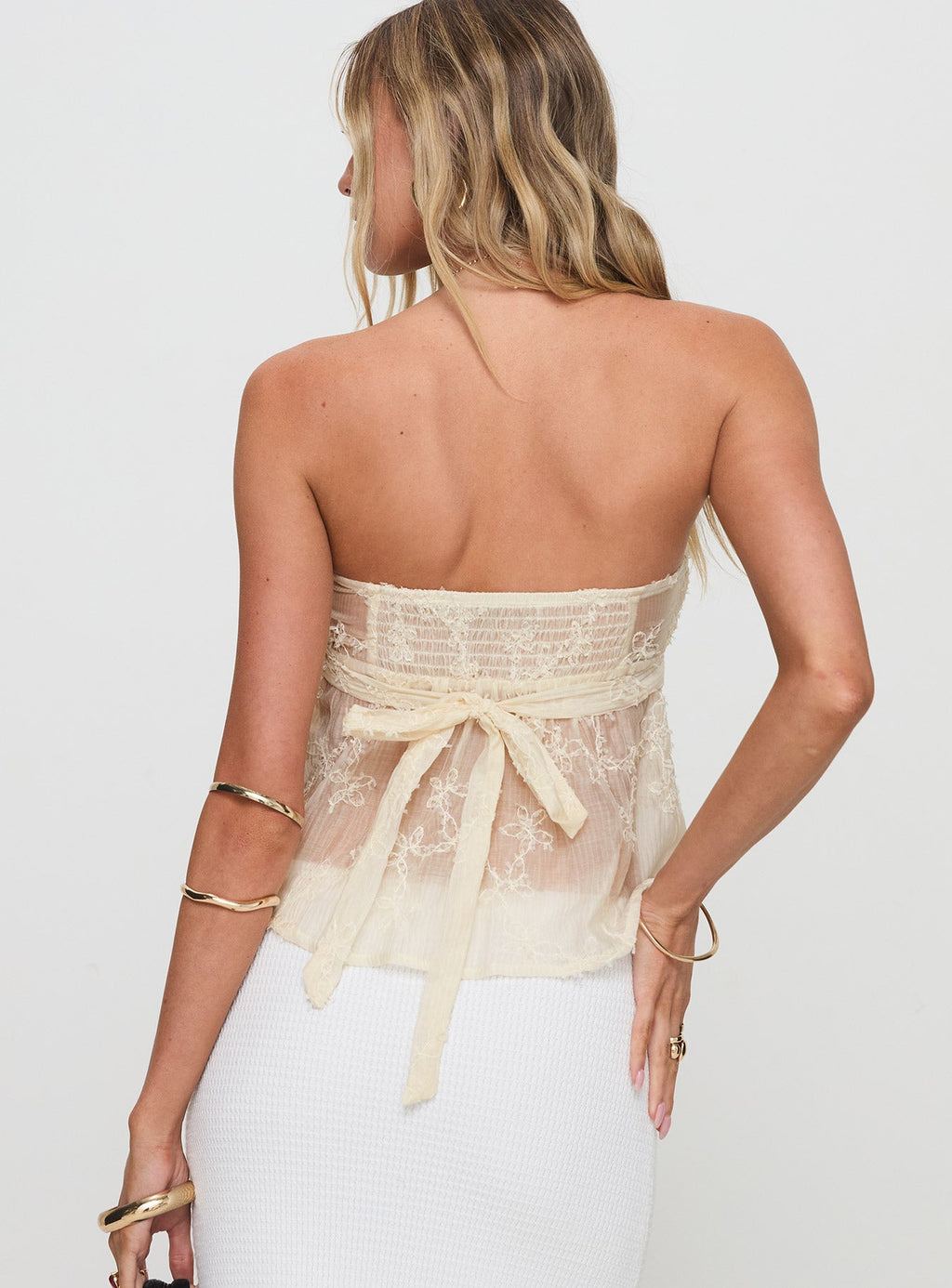 Quinnie Strapless Top Cream