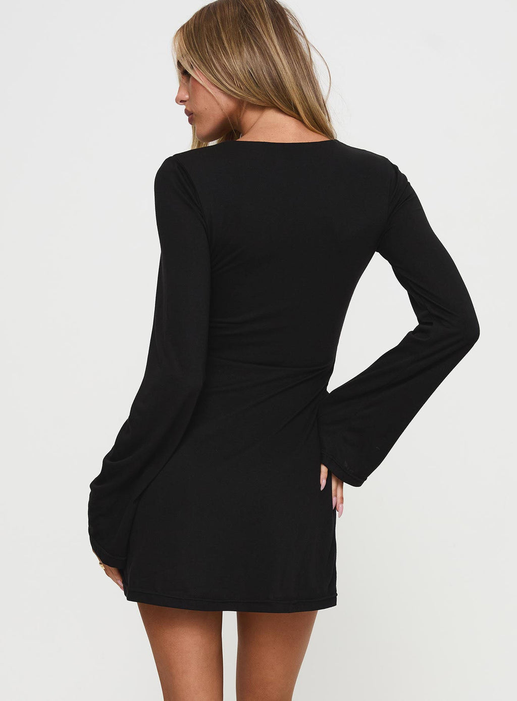 Dafnie Long Sleeve Mini Dress Black