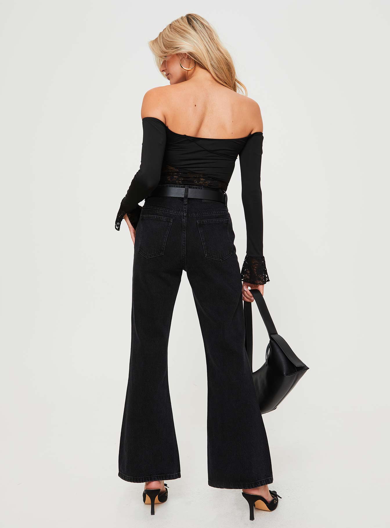 Cabarita Lounge Denim Jeans Washed Black