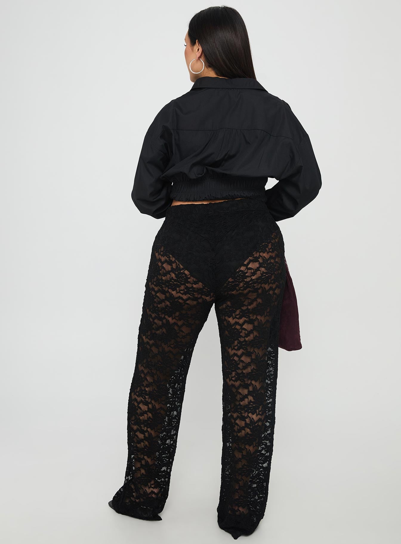 Peru Lace Pants Black Curve
