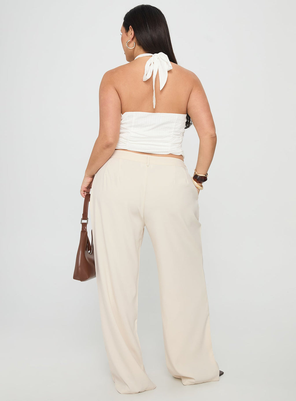 Irresistible Wide Leg Pant Cream Curve