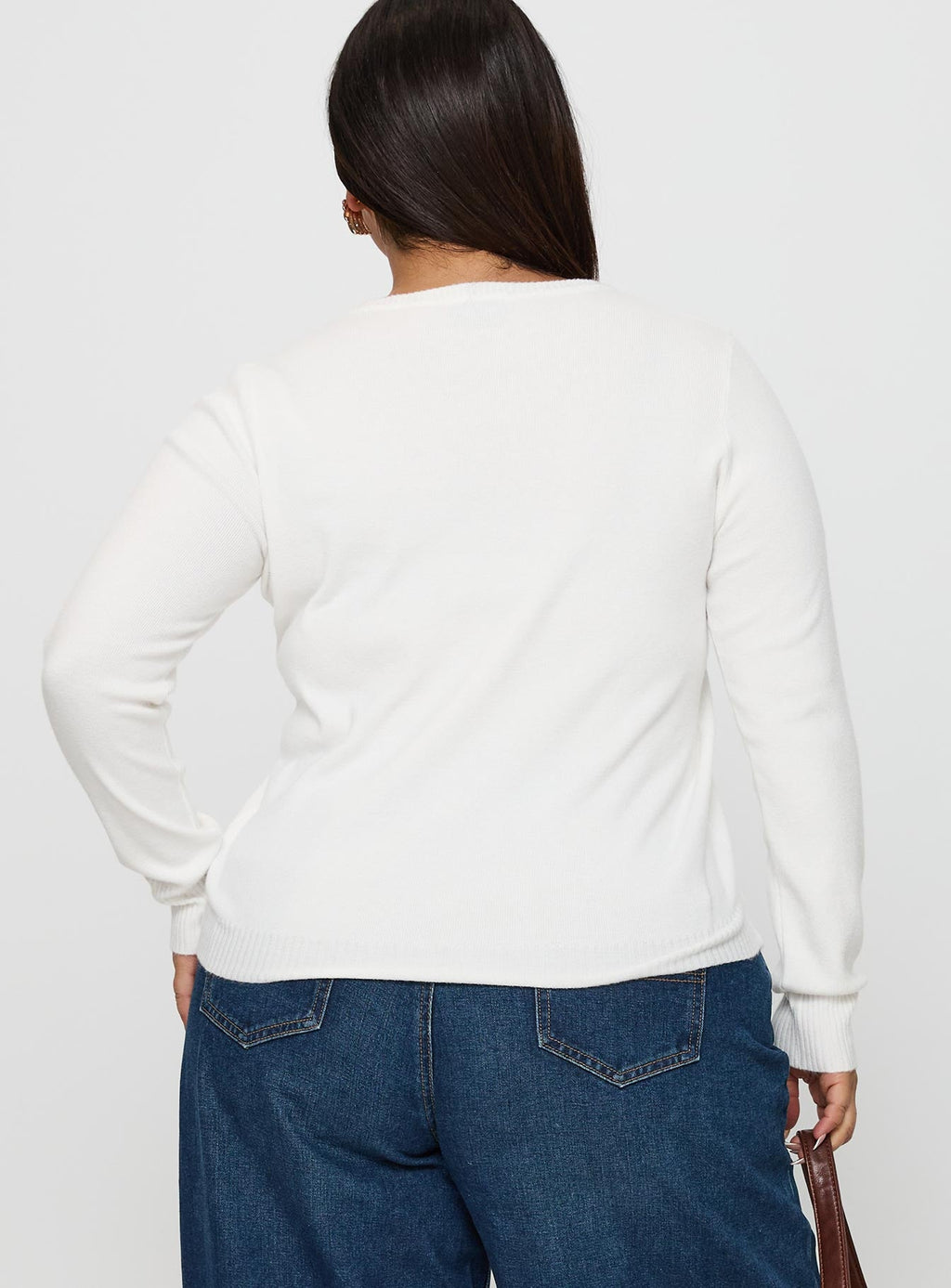 Lauraine Cardigan White Curve