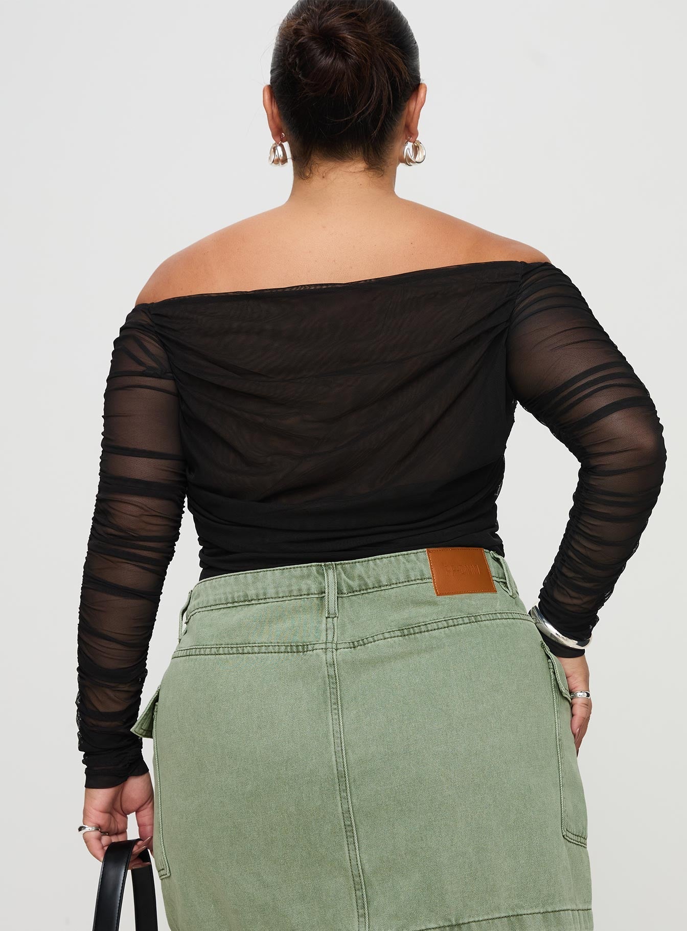 Hartford Off The Shoulder Top Black Curve