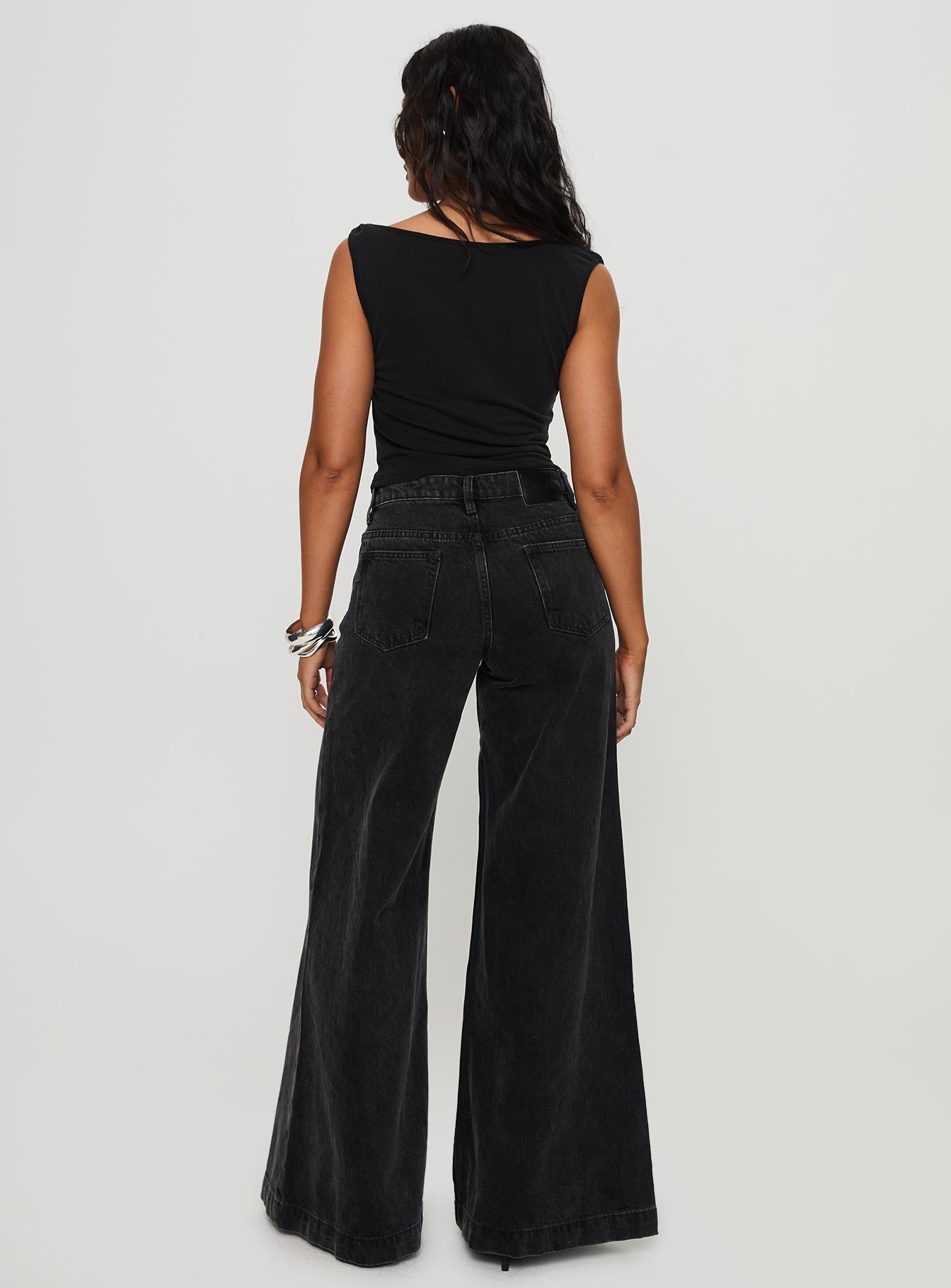 Toby Low Rise Baggy Jeans Charcoal