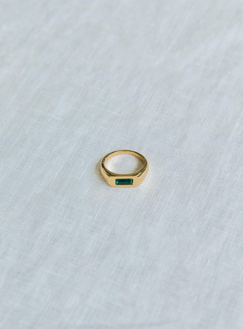Eternal Gold Plated Ring Gold / Green