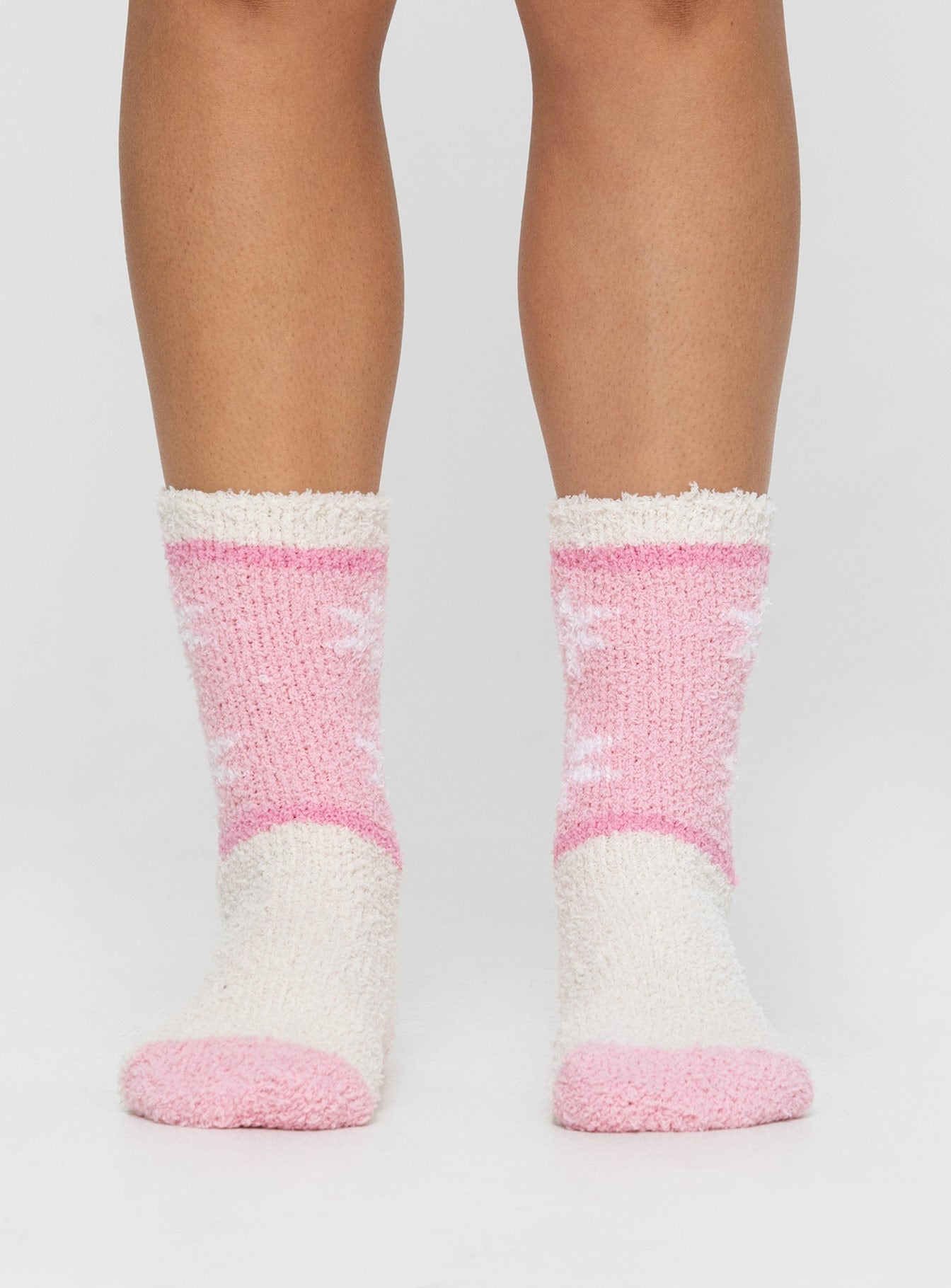 Winter Wonderland Socks White / Pink