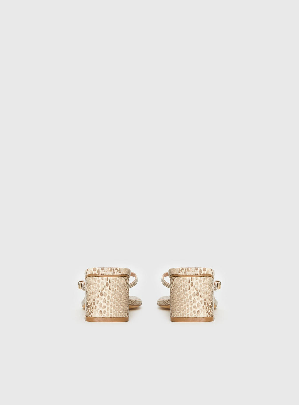 Veyla Square Toe Thong Heels Snake