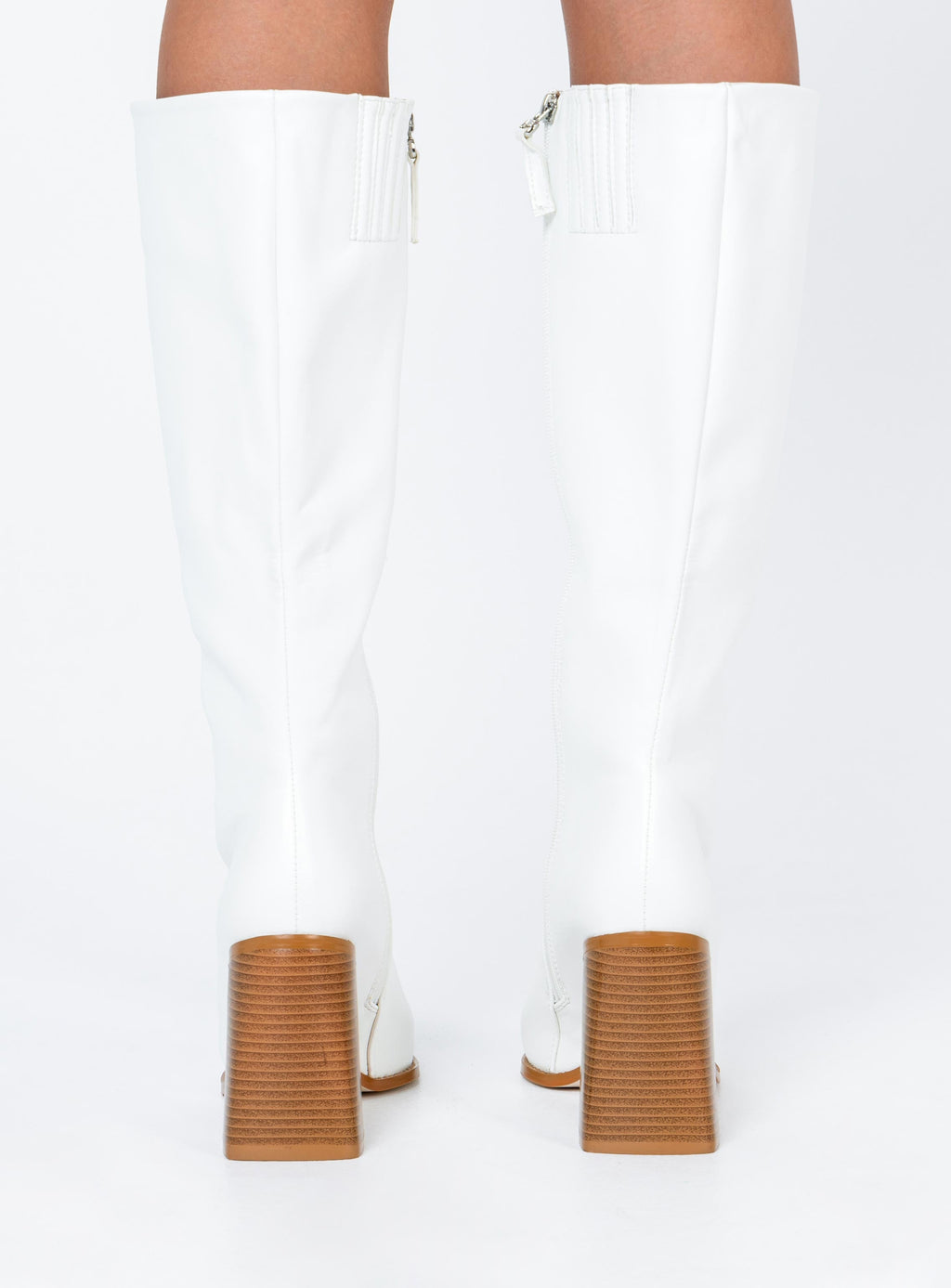 Jessa Boots Matte White PU