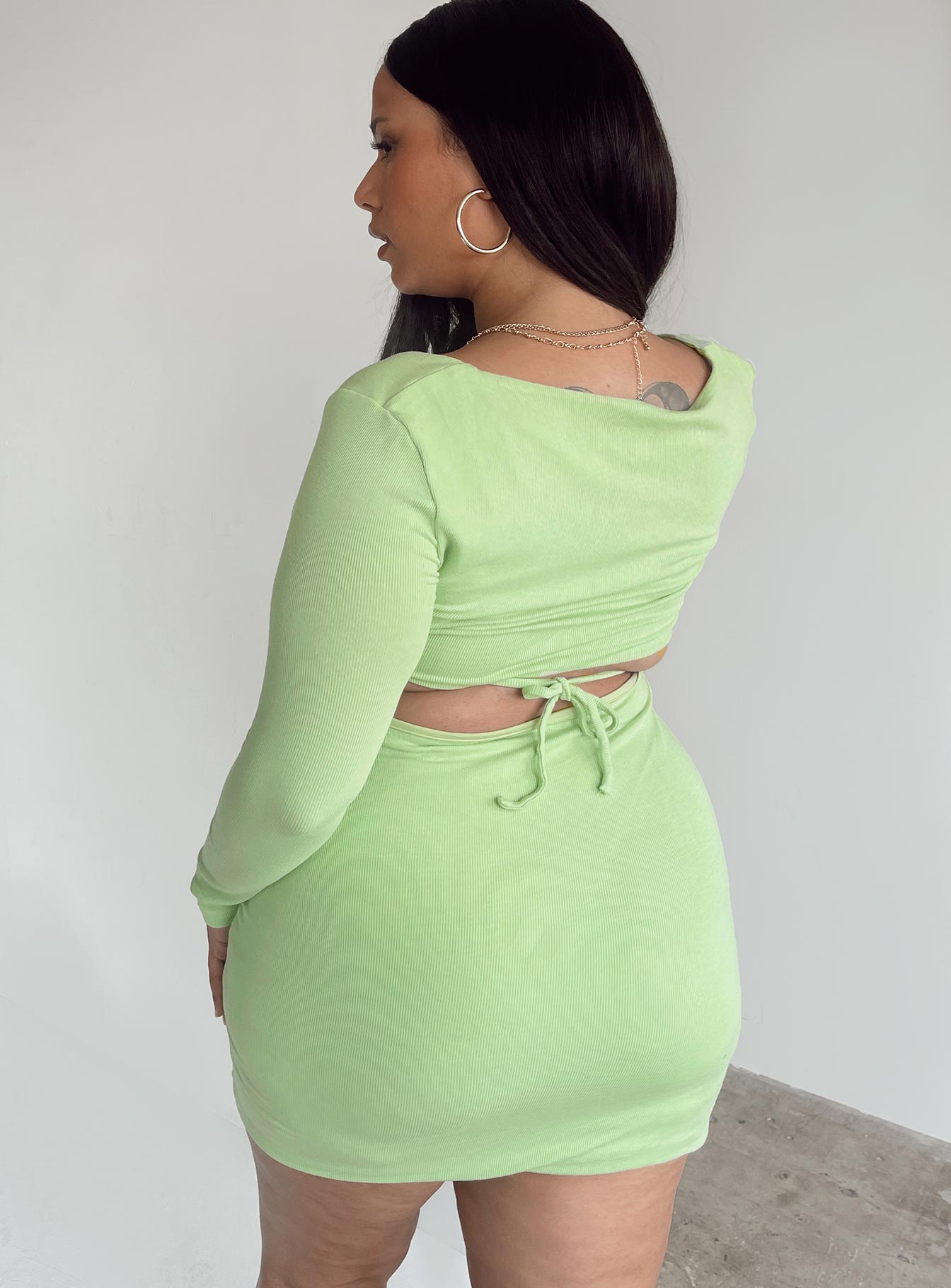 Nolan Mini Dress Green Curve