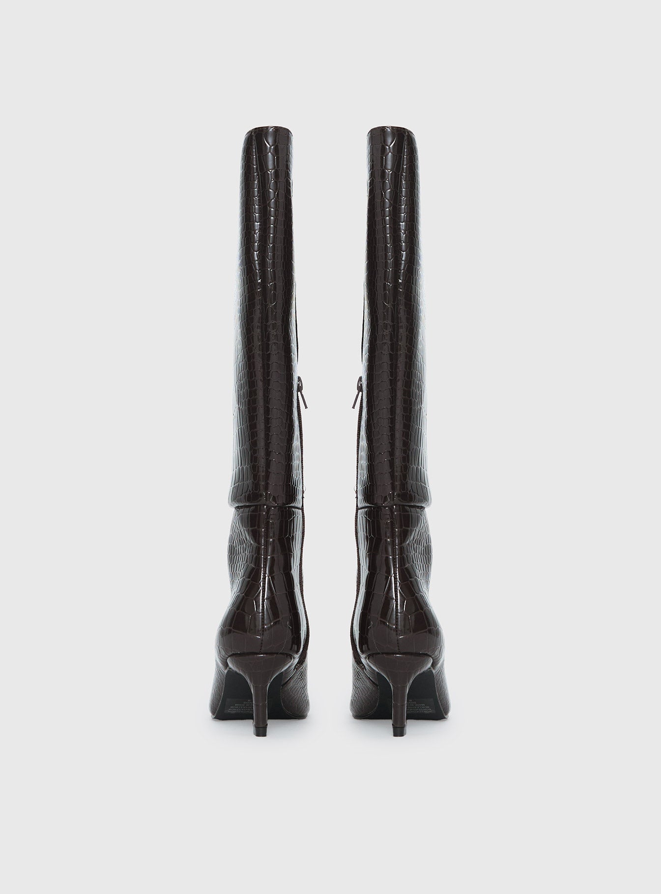 Therapy Dove Knee High Boots Chocolate Croc