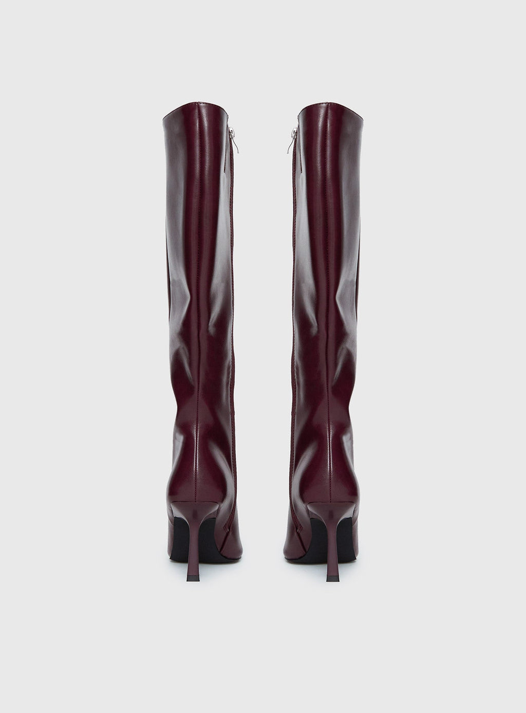 Harrie Knee High Boots Burgundy