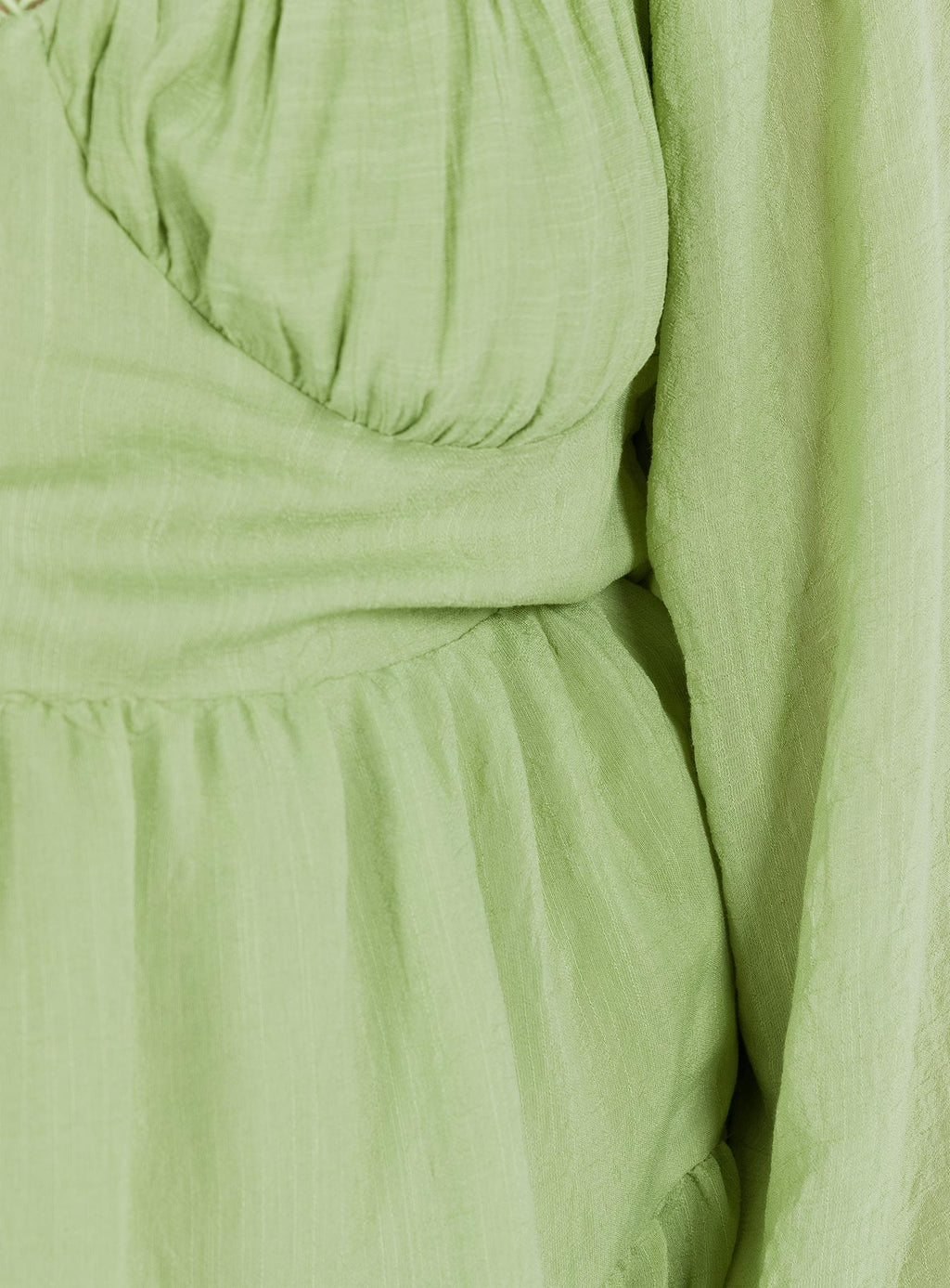 Danny Long Sleeve Mini Dress Green Curve