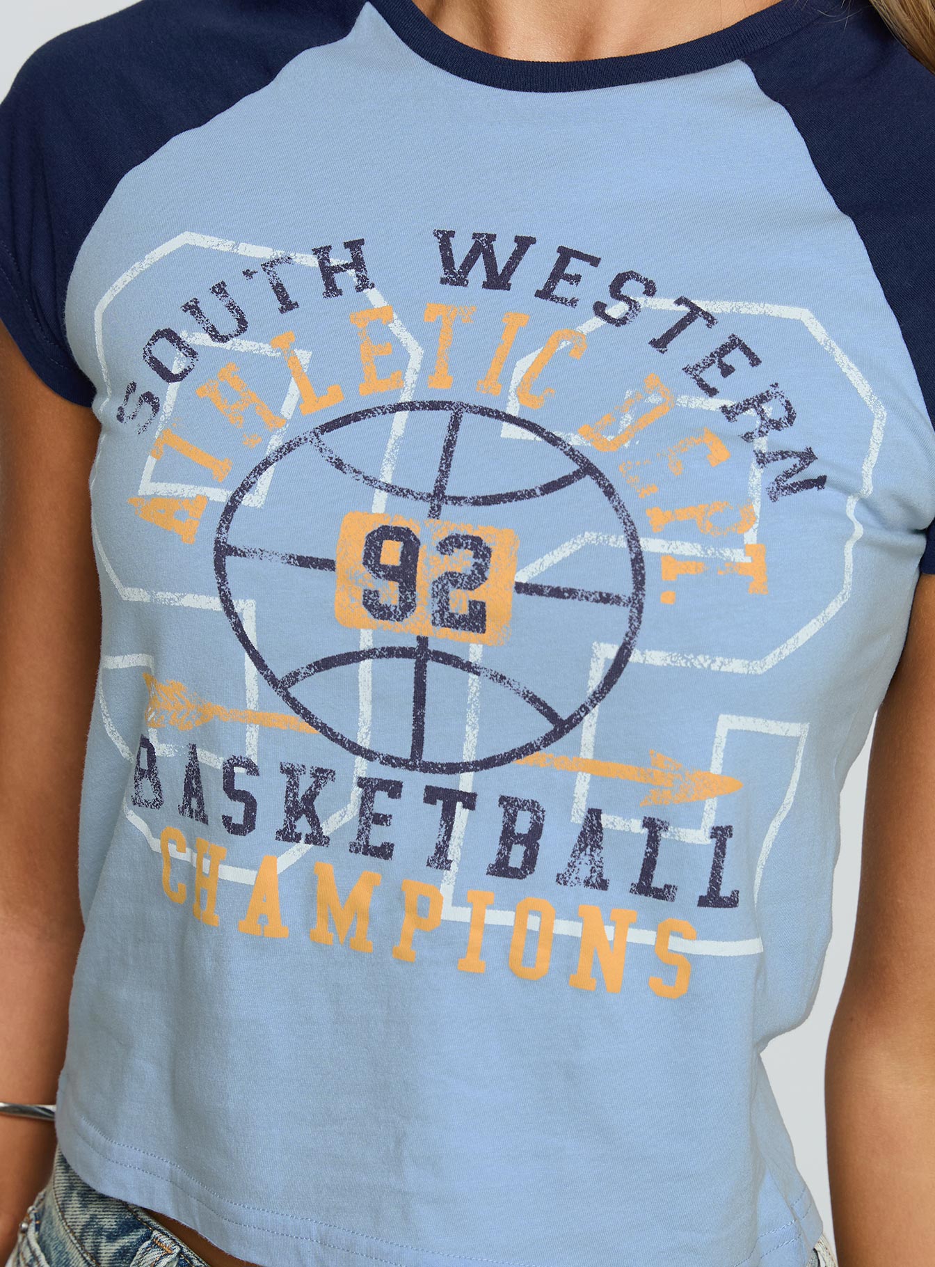 South West Sports Graphic Top Blue