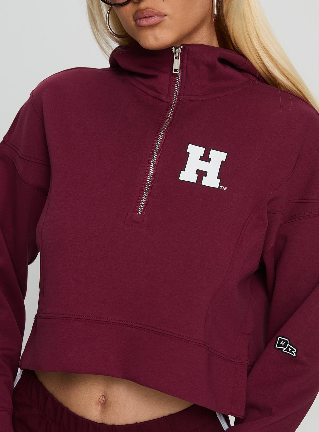 Harvard Buttersport Half-zip Hoodie Crimson