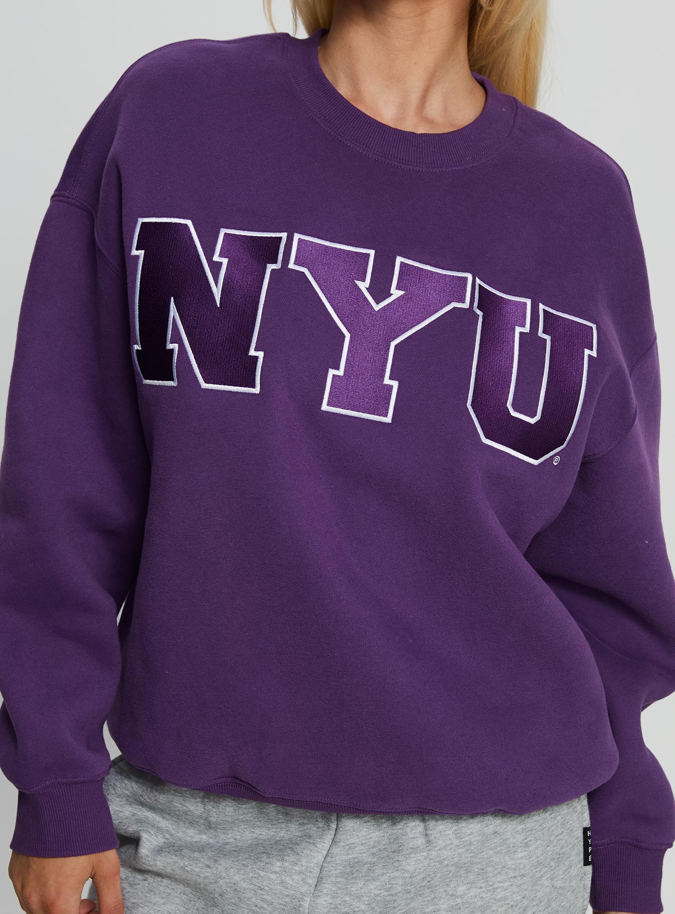 NYU Offside Crewneck Sweatshirt Purple