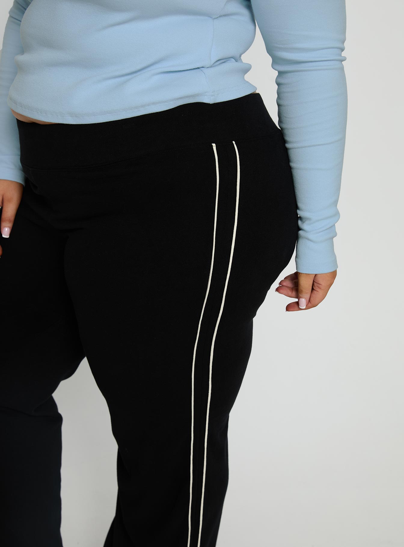 Ascenda Straight Leg Track Pant Black Curve