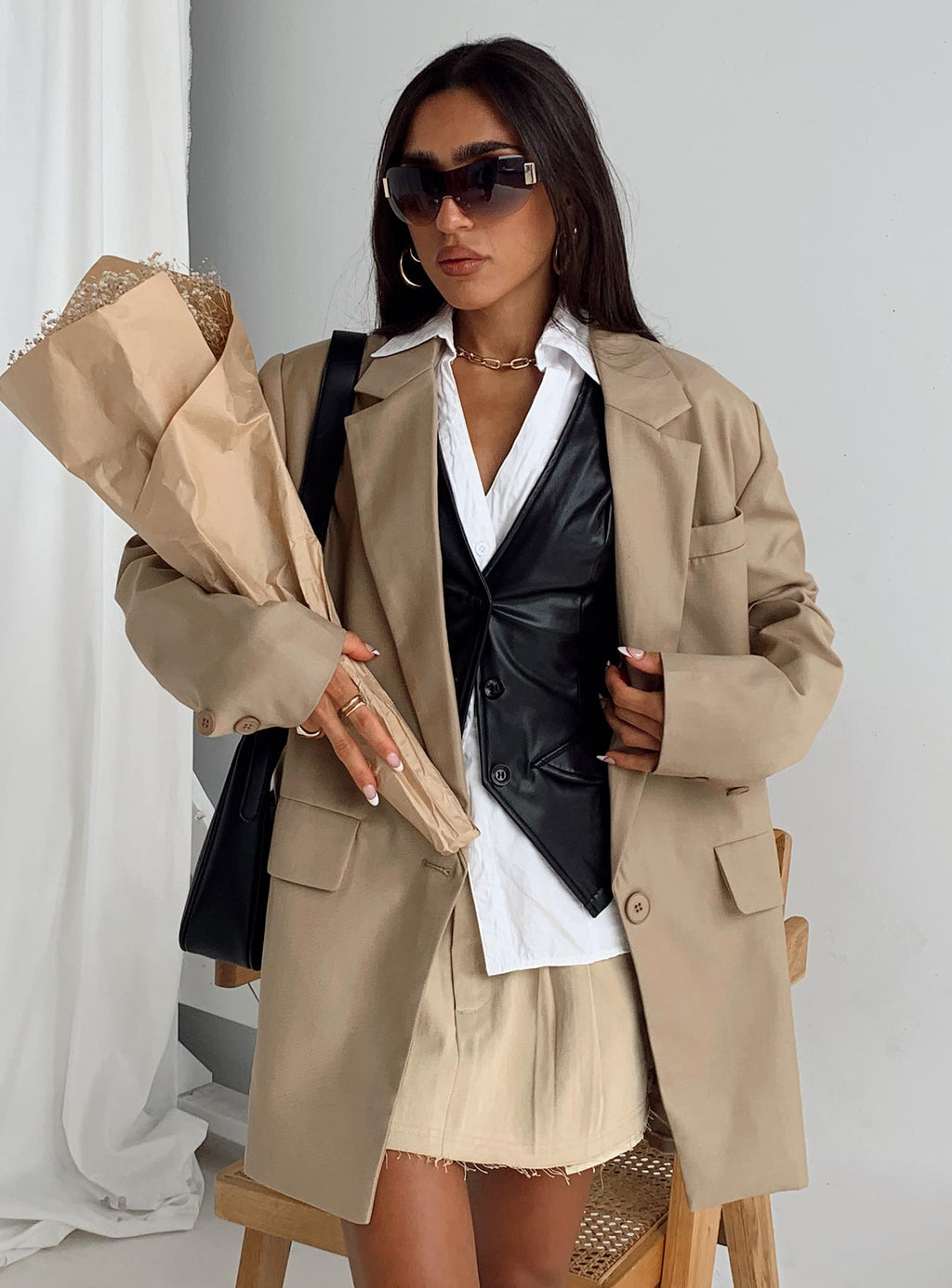 Welcome To The Jungle Blazer Beige