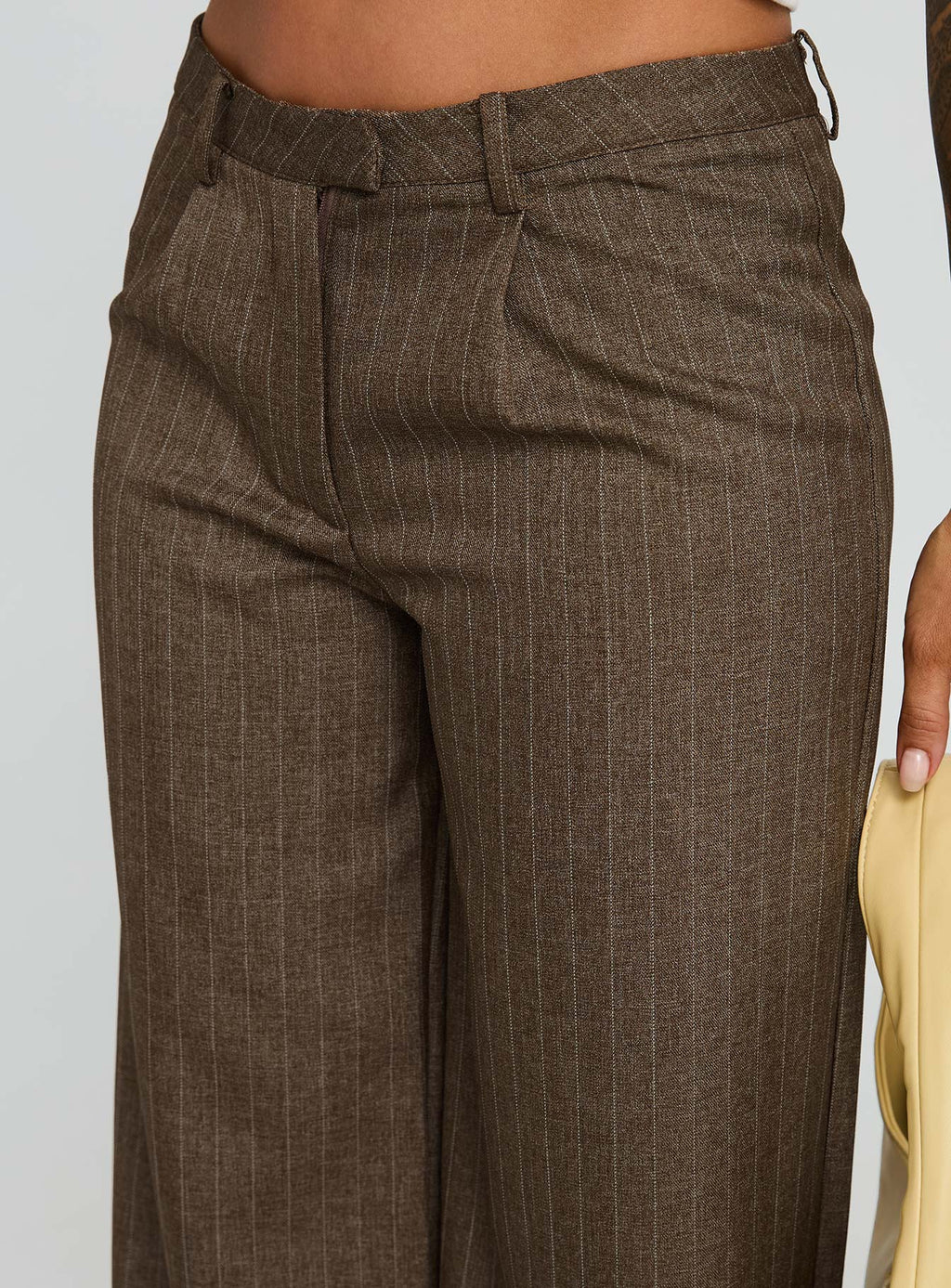 Broadcast Pants Beige Pinstripe