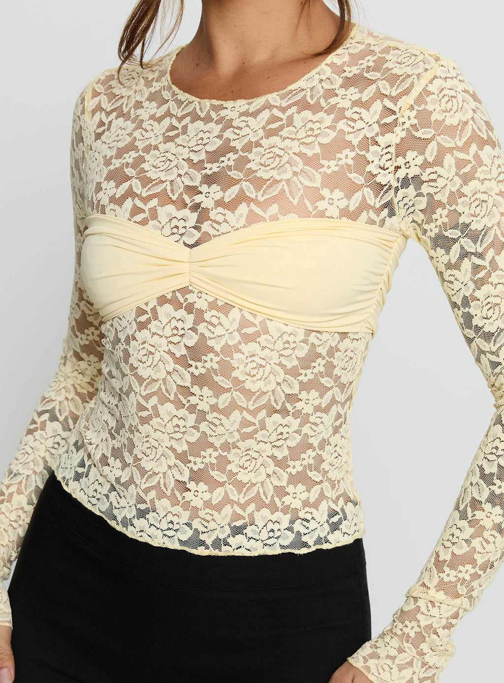 Midnight Long Sleeve Top Vanilla Custard