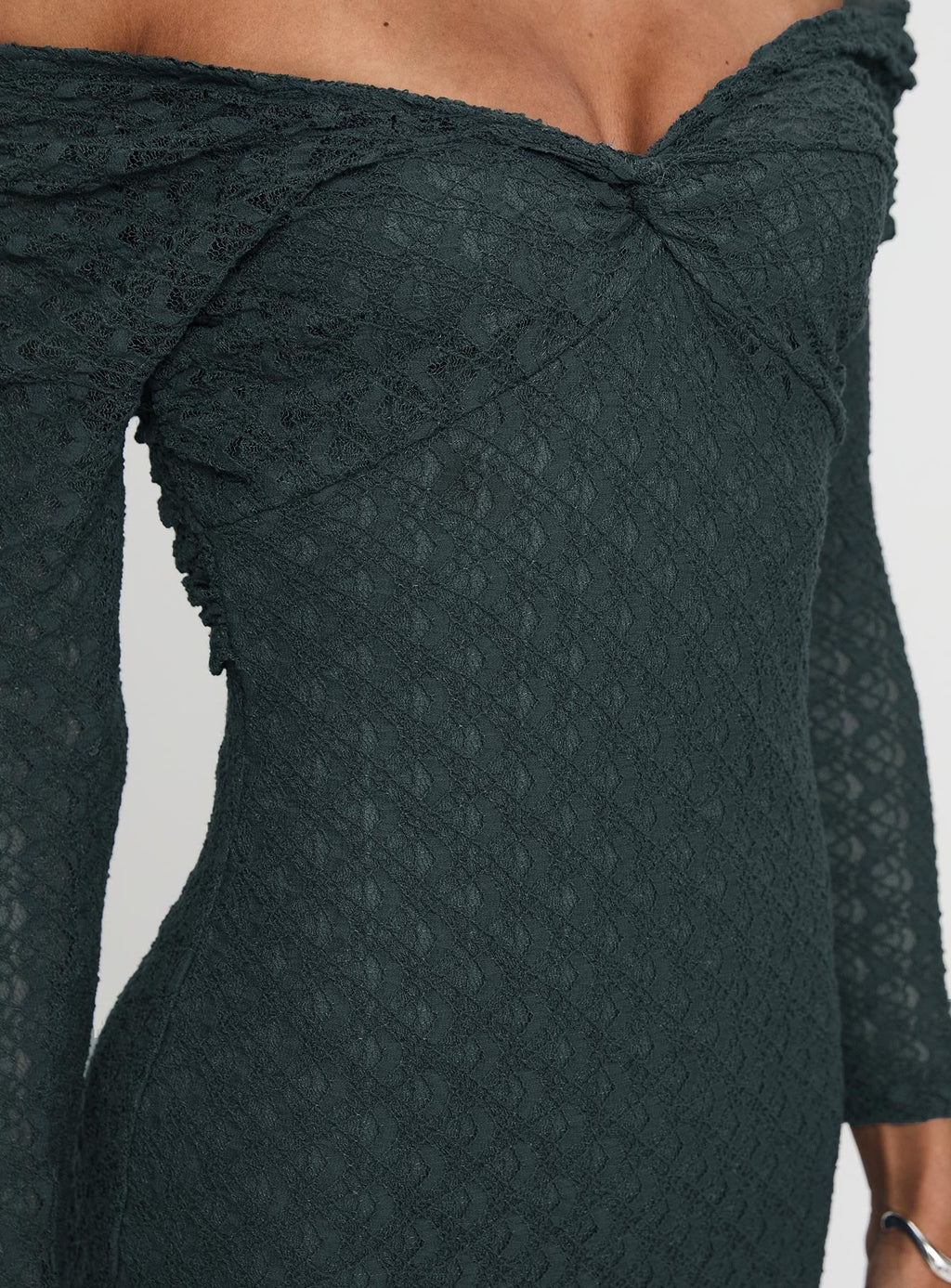 Elexis Off The Shoulder Maxi Dress Blue