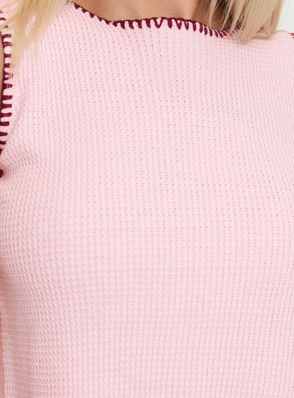 Castiel Knit Vest Pink