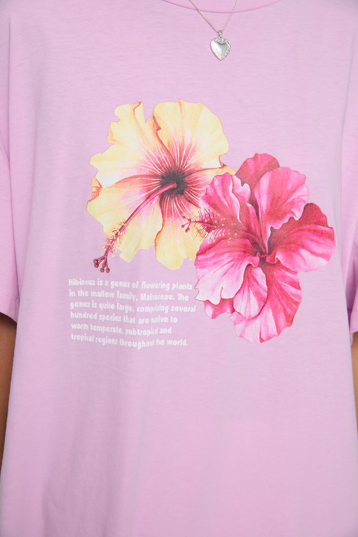Hibiscus Haven Oversized Tee Pink