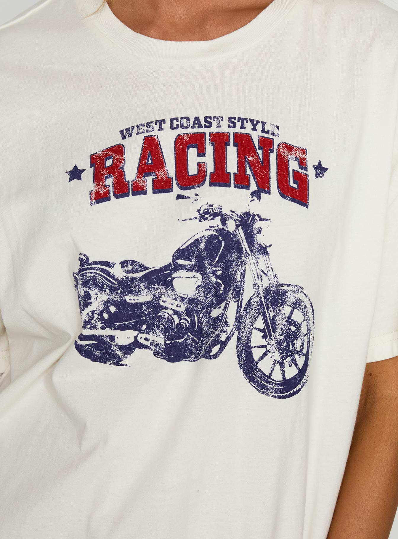 West Coast Style Oversized Tee White