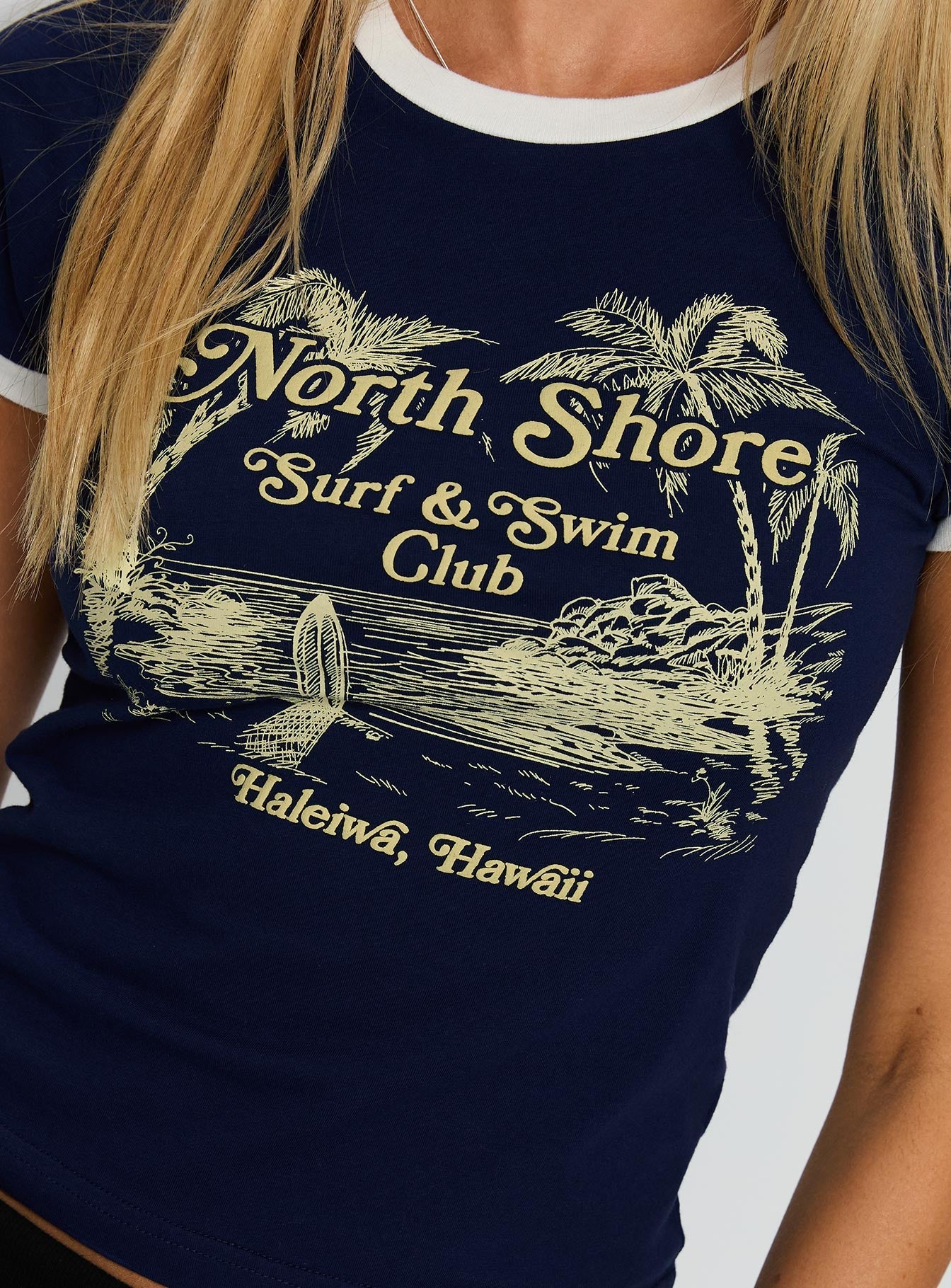 North Shore Graphic Top Blue