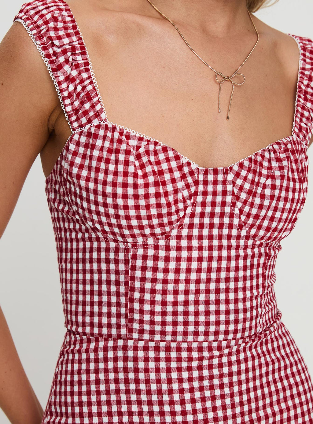 Faubert Mini Dress Red Gingham Petite