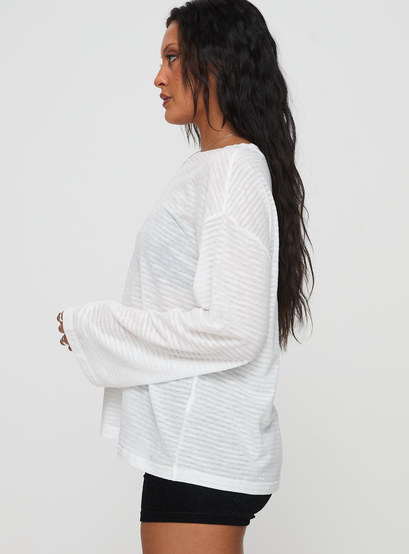 Veracruz Long Sleeve Top White