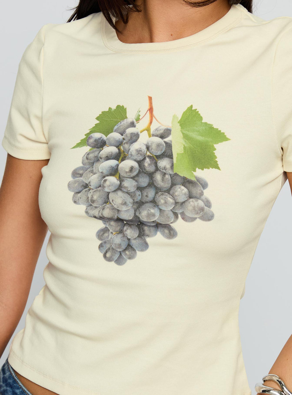 Grapejuice Graphic Top Cream