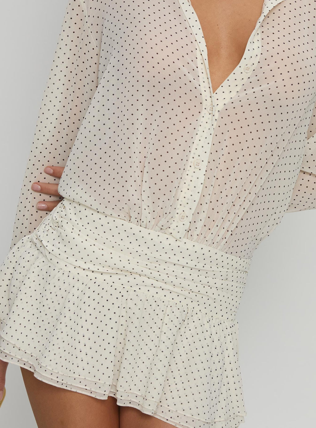 Girls Girls Girls Mini Dress Porcelain Polka