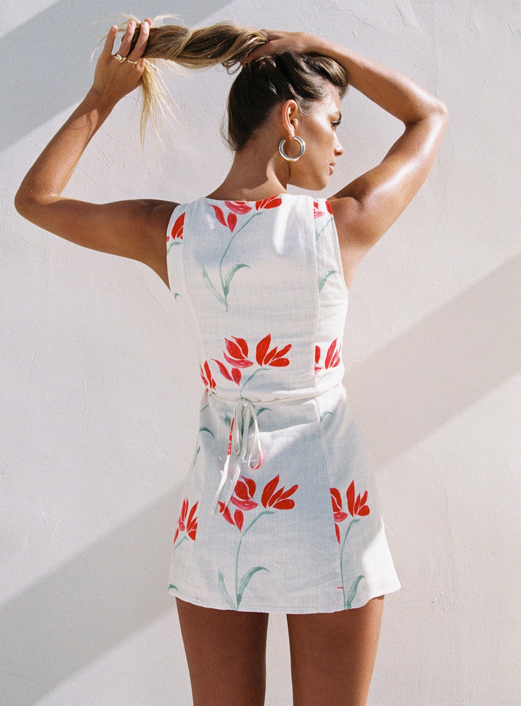 Dollie Linen Mini Dress Floral