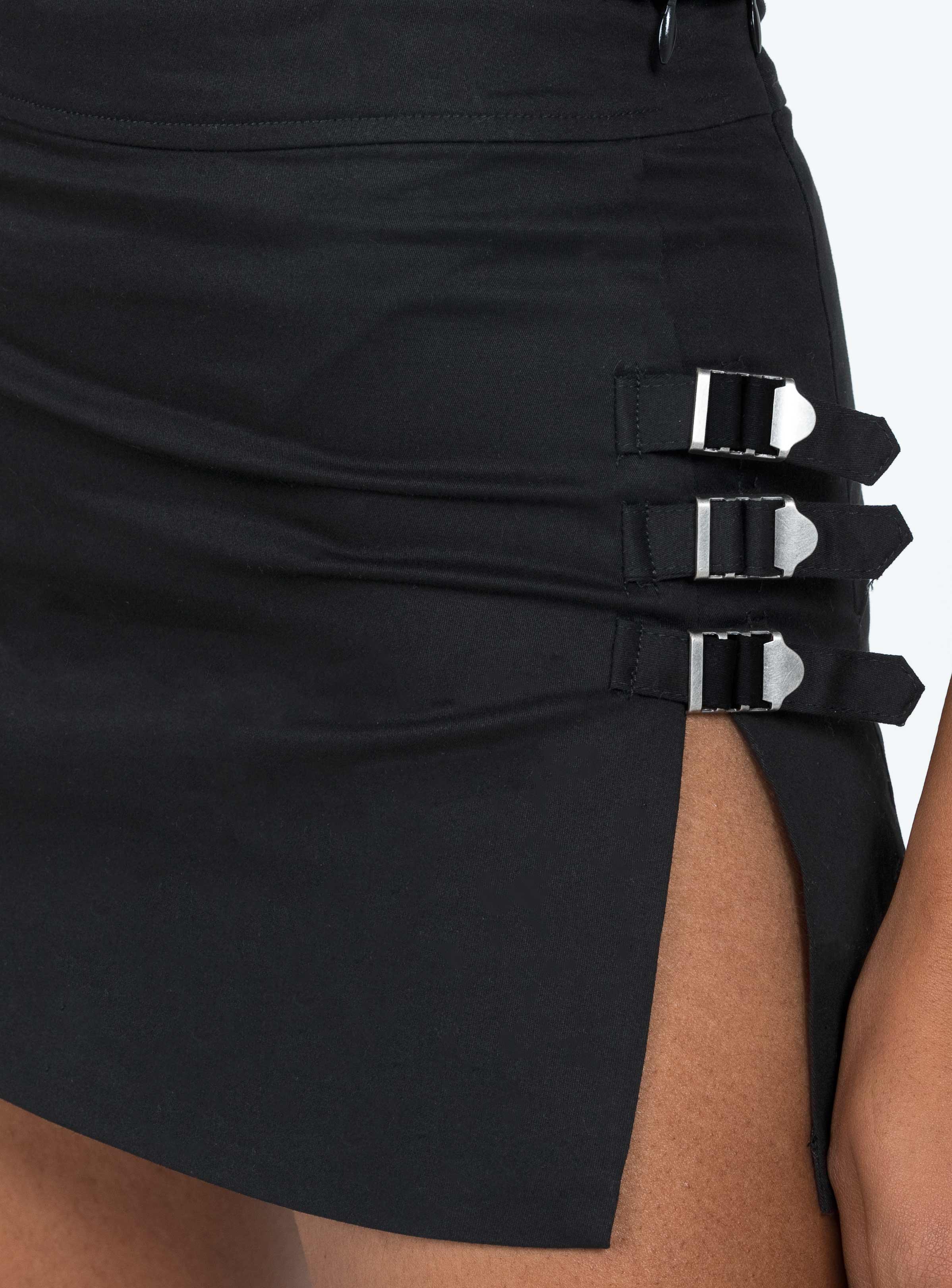 Back 2k Mini Skirt Black