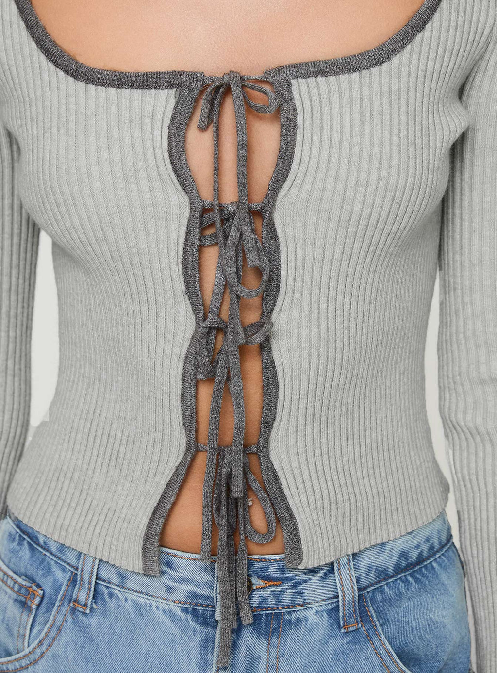 Tahlea Long Sleeve Top Grey