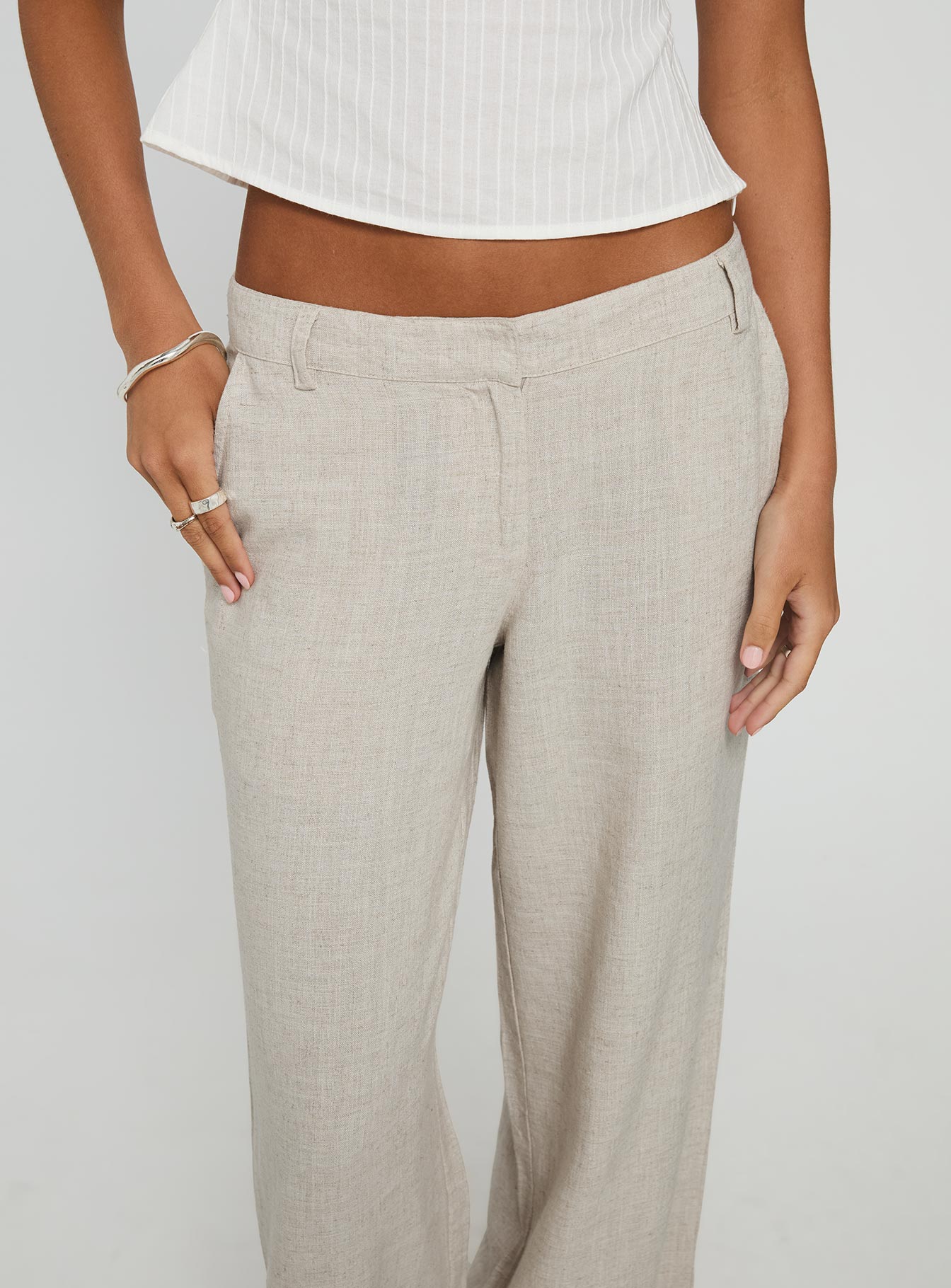Syrena Tailored Wide Leg Pant Natural