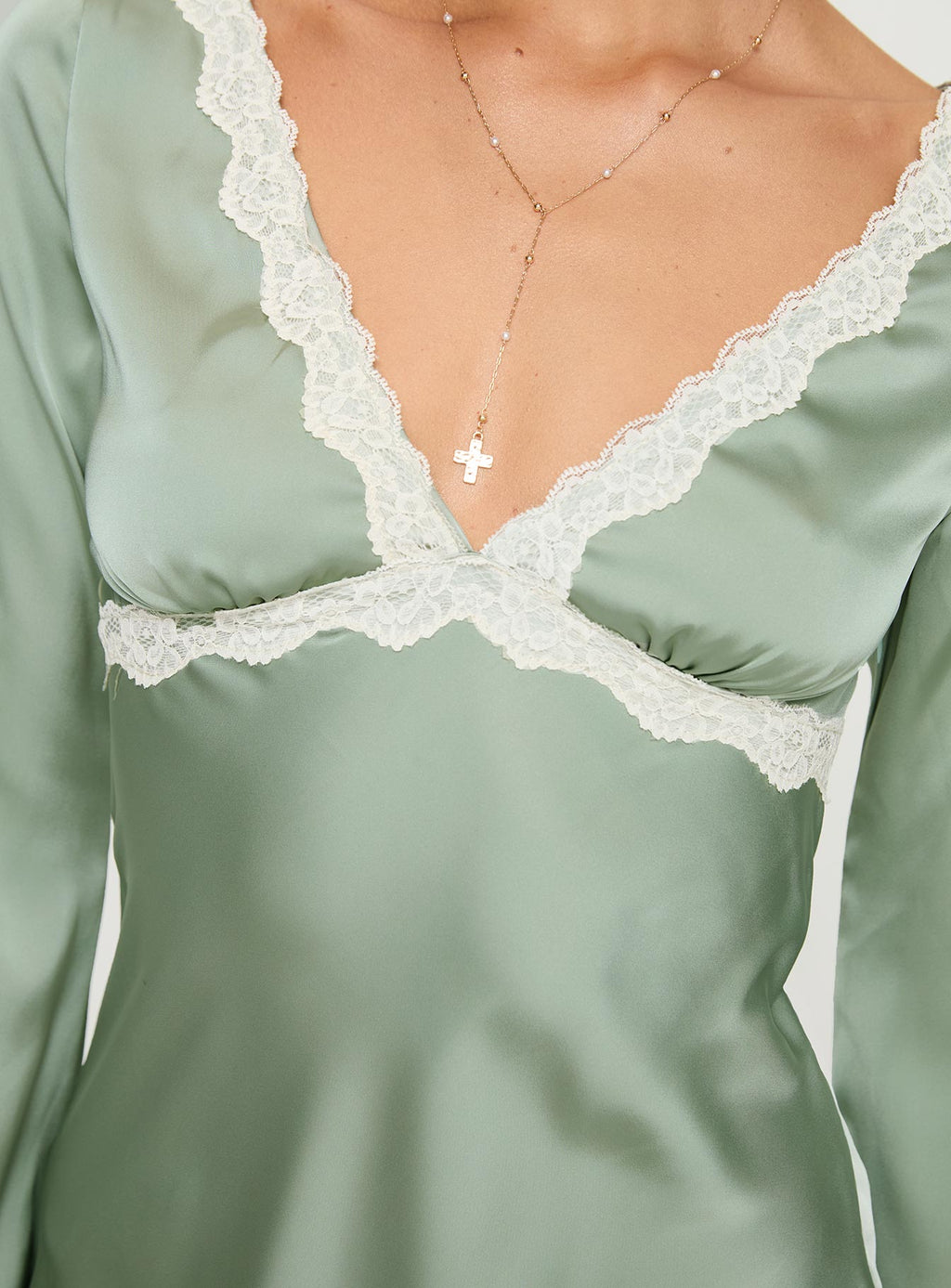 Jaron Long Sleeve Mini Dress Sage