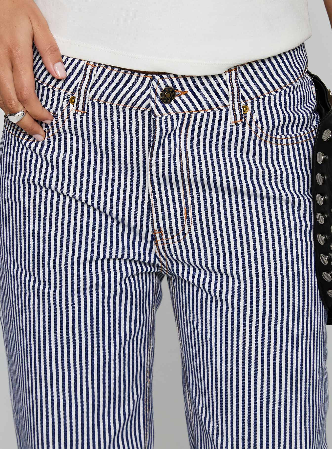 Top Model Jean Navy Stripe