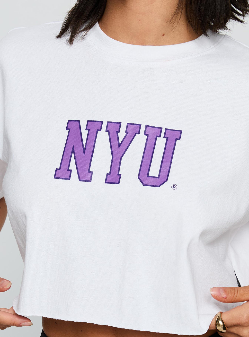Nyu Track Tee White