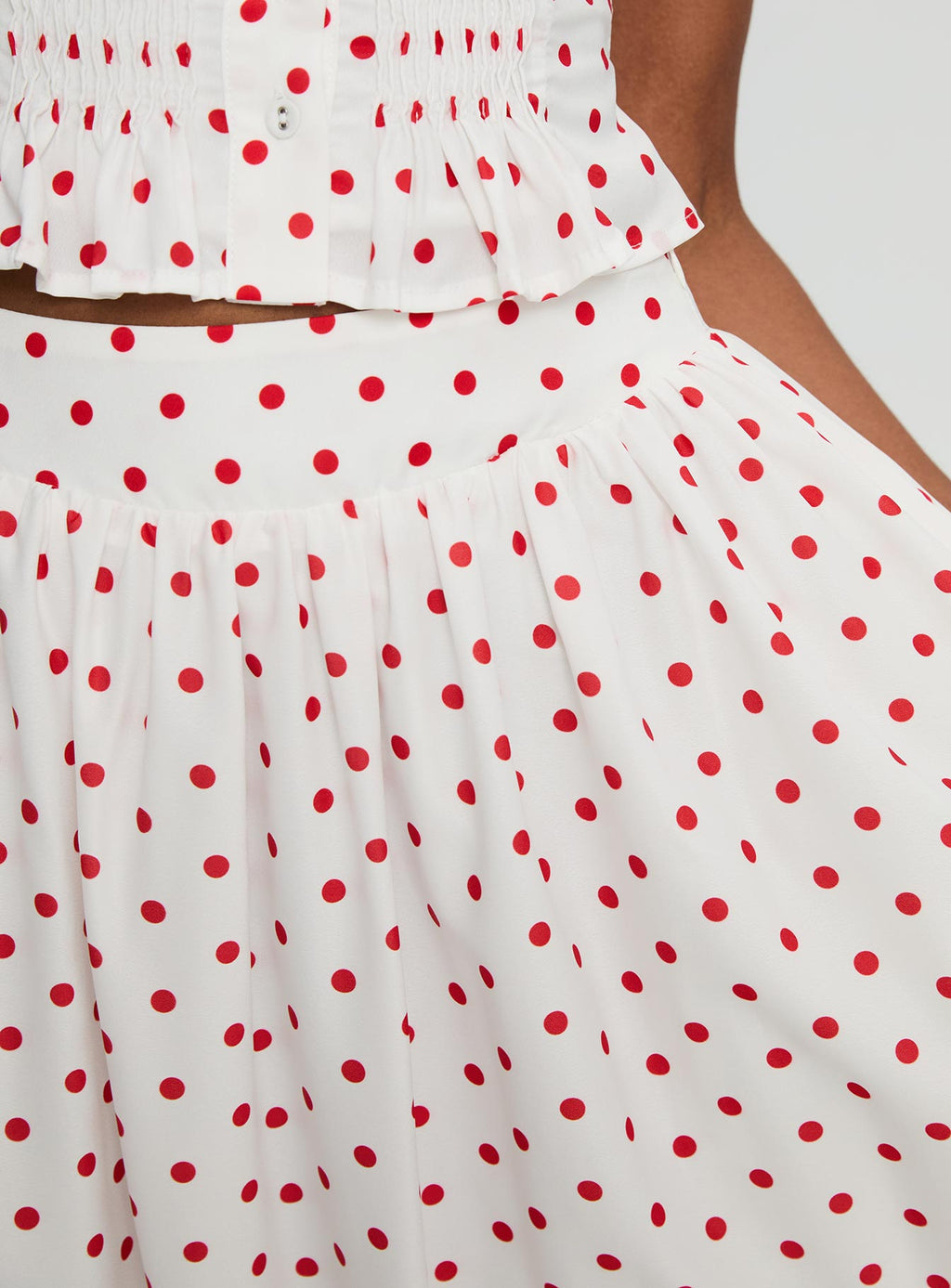 Valerio Maxi Skirt White / Red