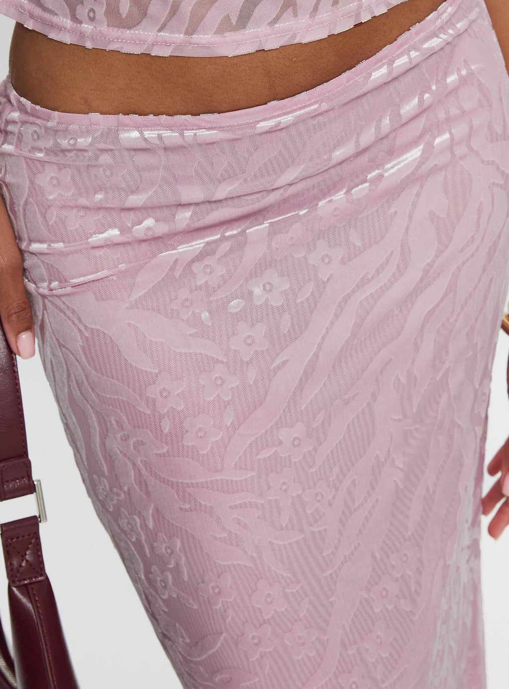 Kalei Maxi Skirt Pink Floral