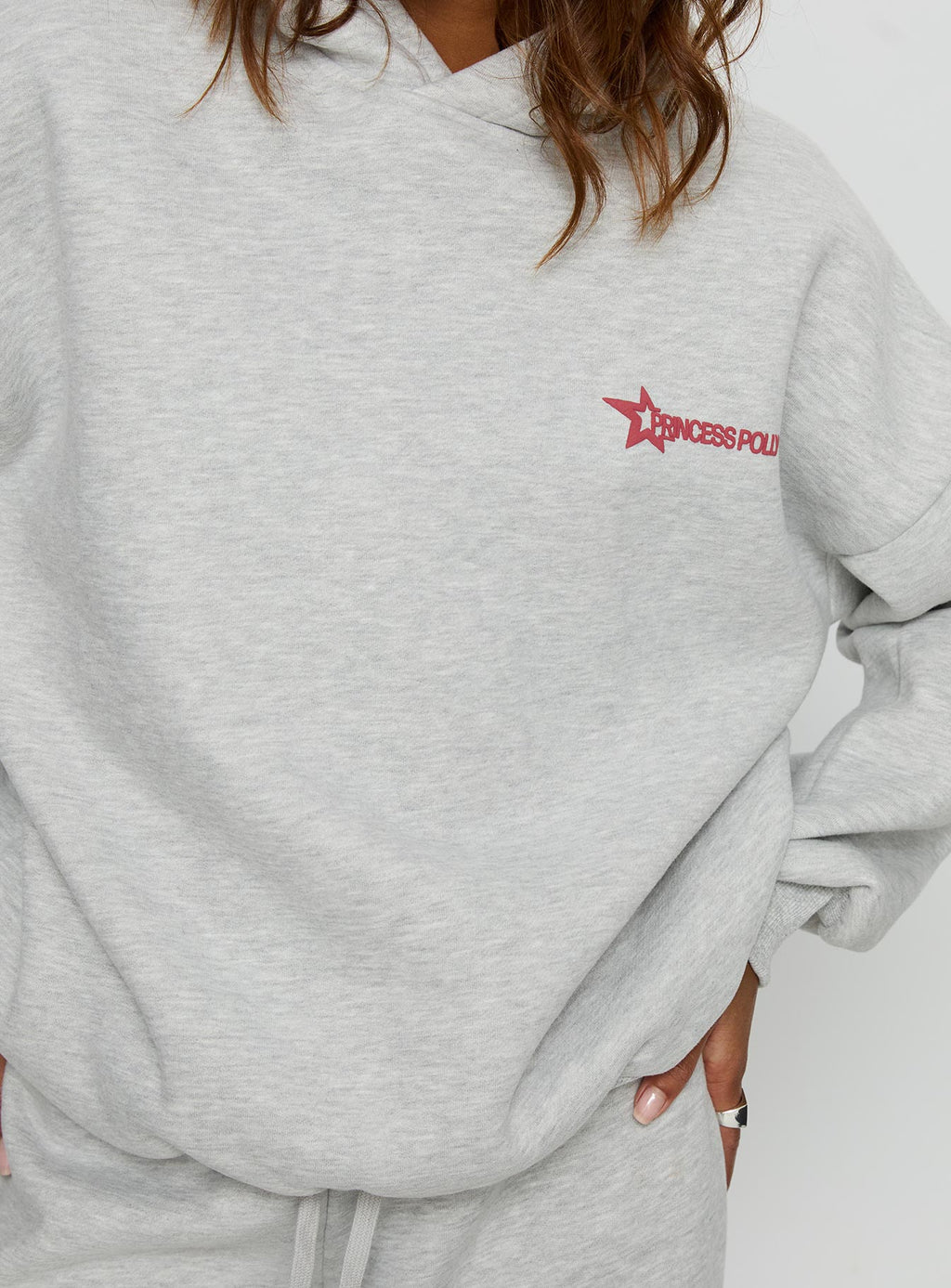 Princess Polly Stargirl Hoodie Grey Marle