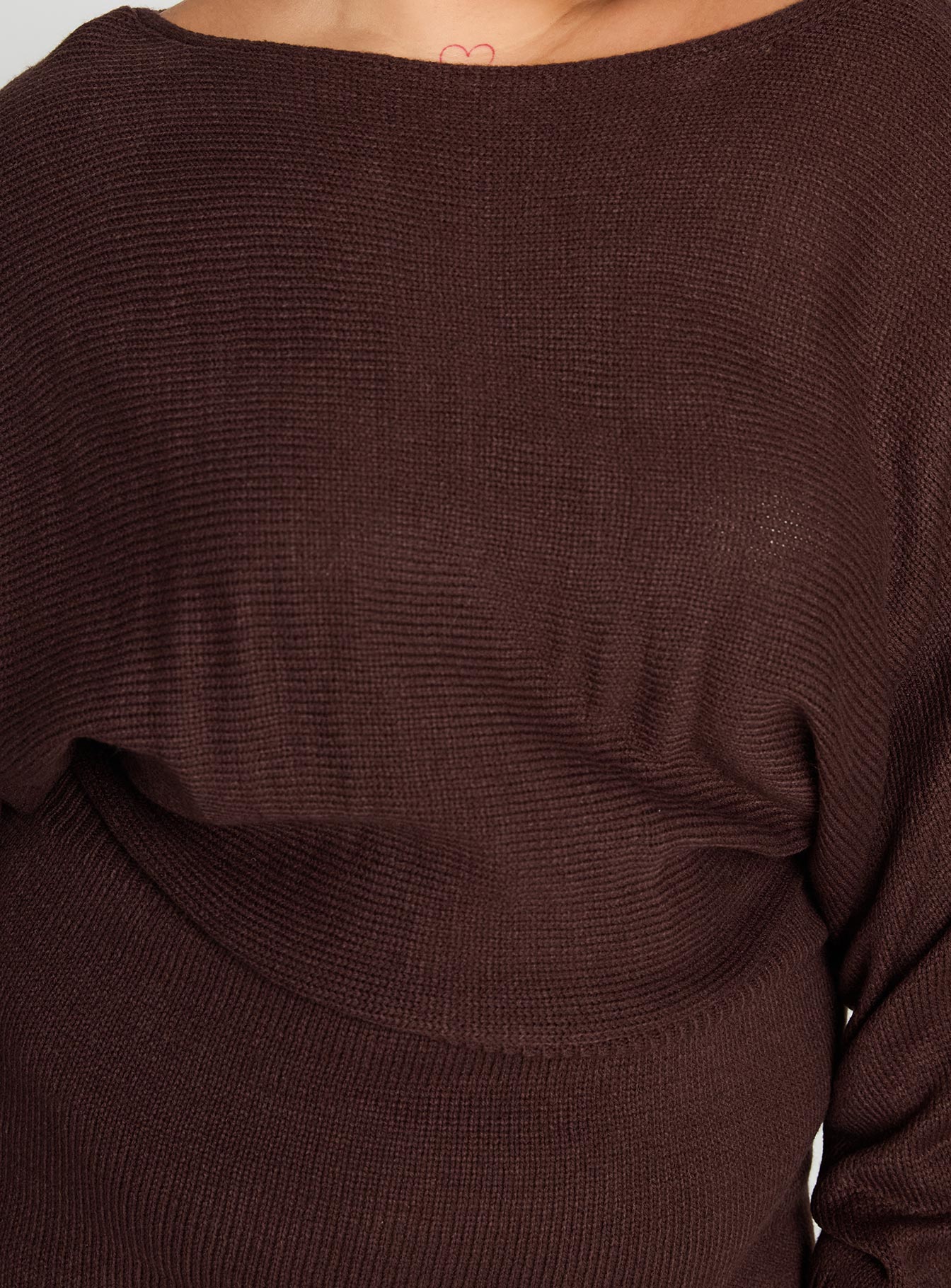 Bellamie Long Sleeve Mini Dress Chocolate Curve