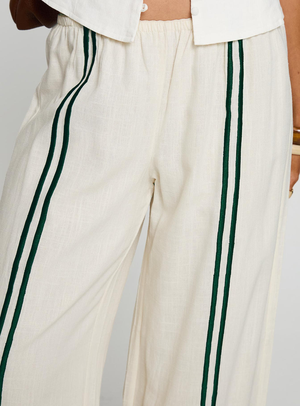 Telling Lies Pants White / Green