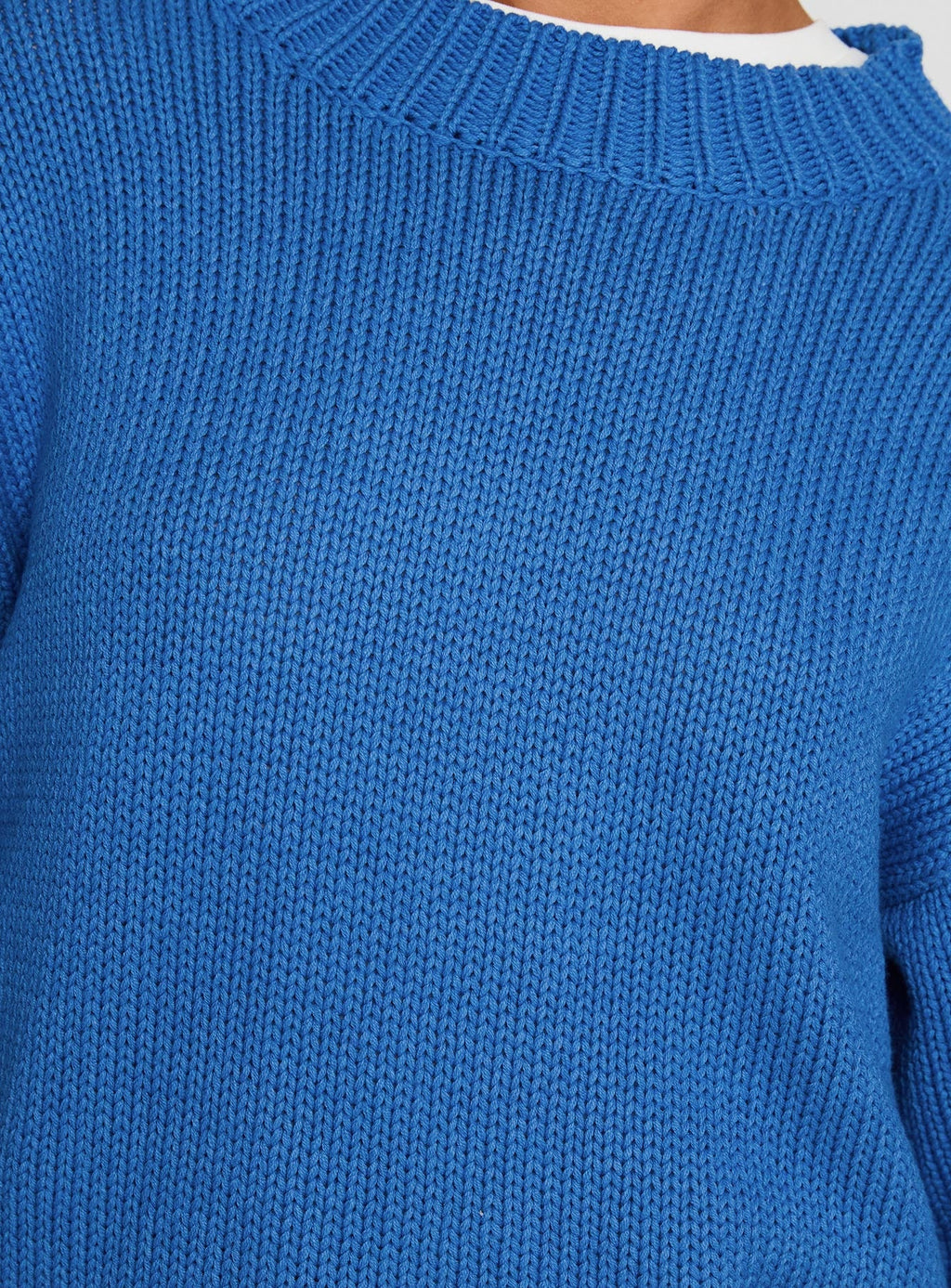 Harmony Balloon Sleeve Knit Sweater Blue