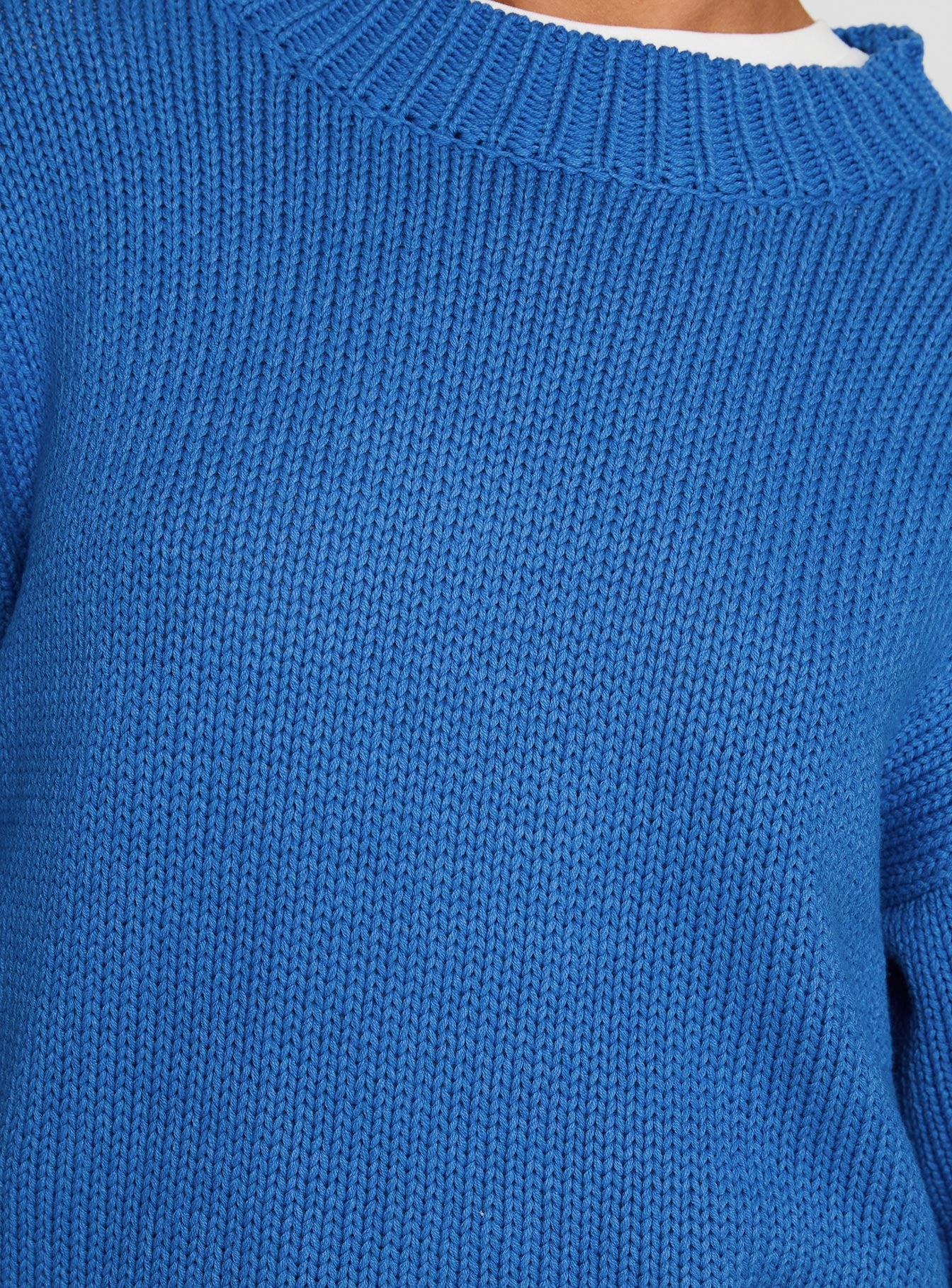 Harmony Balloon Sleeve Knit Sweater Blue